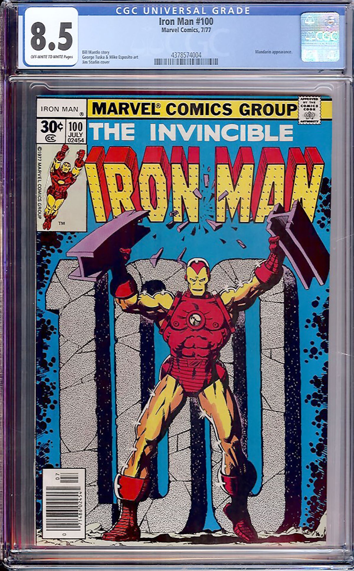 Iron Man #100 (Marvel, 1977) CGC 8.5 Off-White to White Pages (1 of 1)
