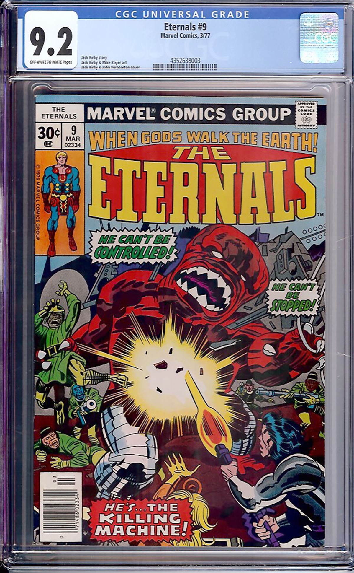 Eternals #9 (Marvel, 1977) CGC 9.2 Off-White to White Pages (1 of 1)