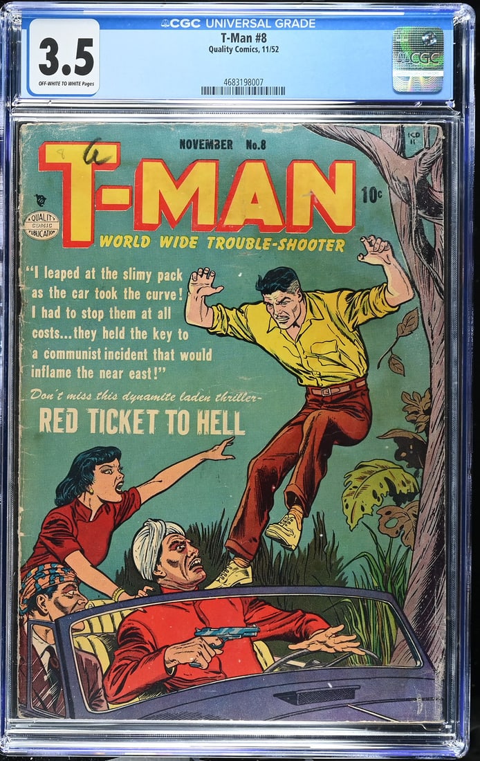 T-Man #8 (Quality Comics, 1952) CGC 3.5 (1 of 1)
