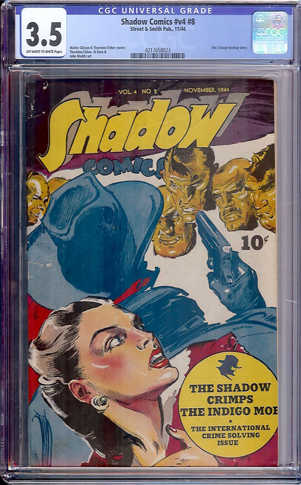 Shadow Comics Vol. 4 #8 (Street & Smith, 1944) CGC 3.5 (1 of 1)