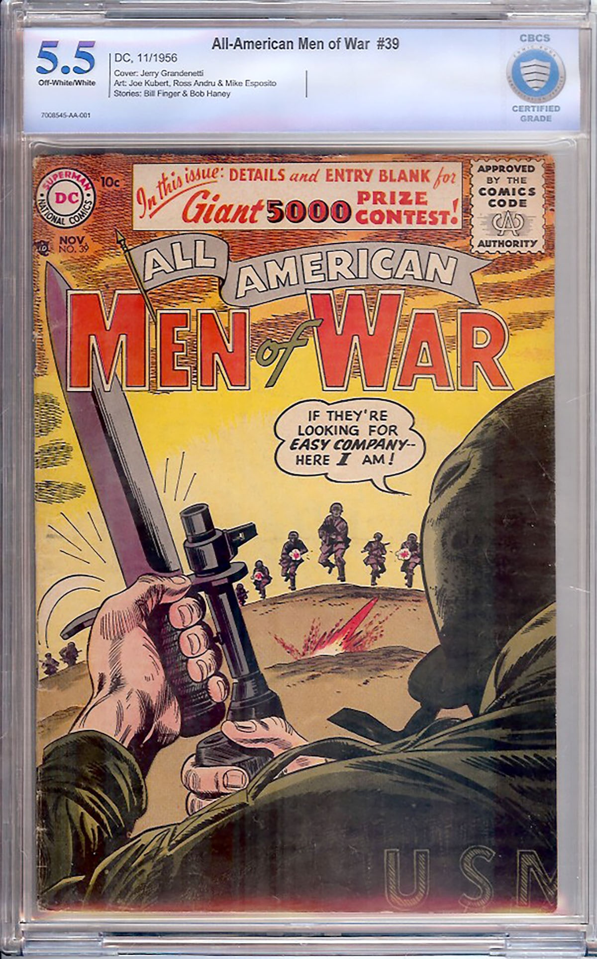 All-American Men of War #39 (DC, 1956) CBCS 5.5 (1 of 1)
