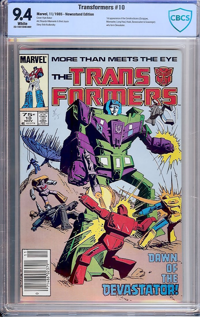 Transformers #10 (1985, Marvel) CGC 9.4 (1 of 1)