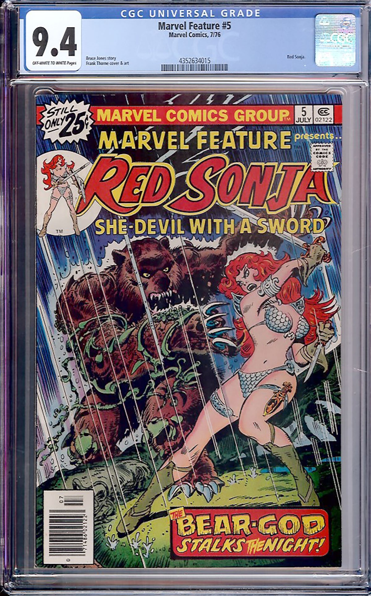 Marvel Feature #5 (Marvel, 1976) CGC 9.4 Off-White to White Pages (1 of 1)