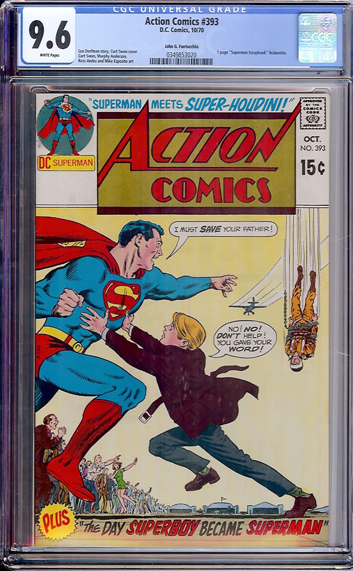 Action Comics #393 (1970, DC) CGC 9.6 (1 of 1)