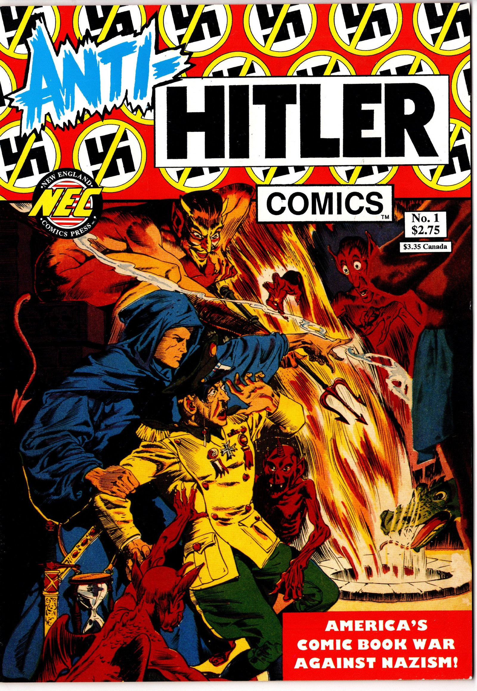 Anti-Hitler Comics #1 (1988, New England Comics) WWII Satire Issue (1 of 1)
