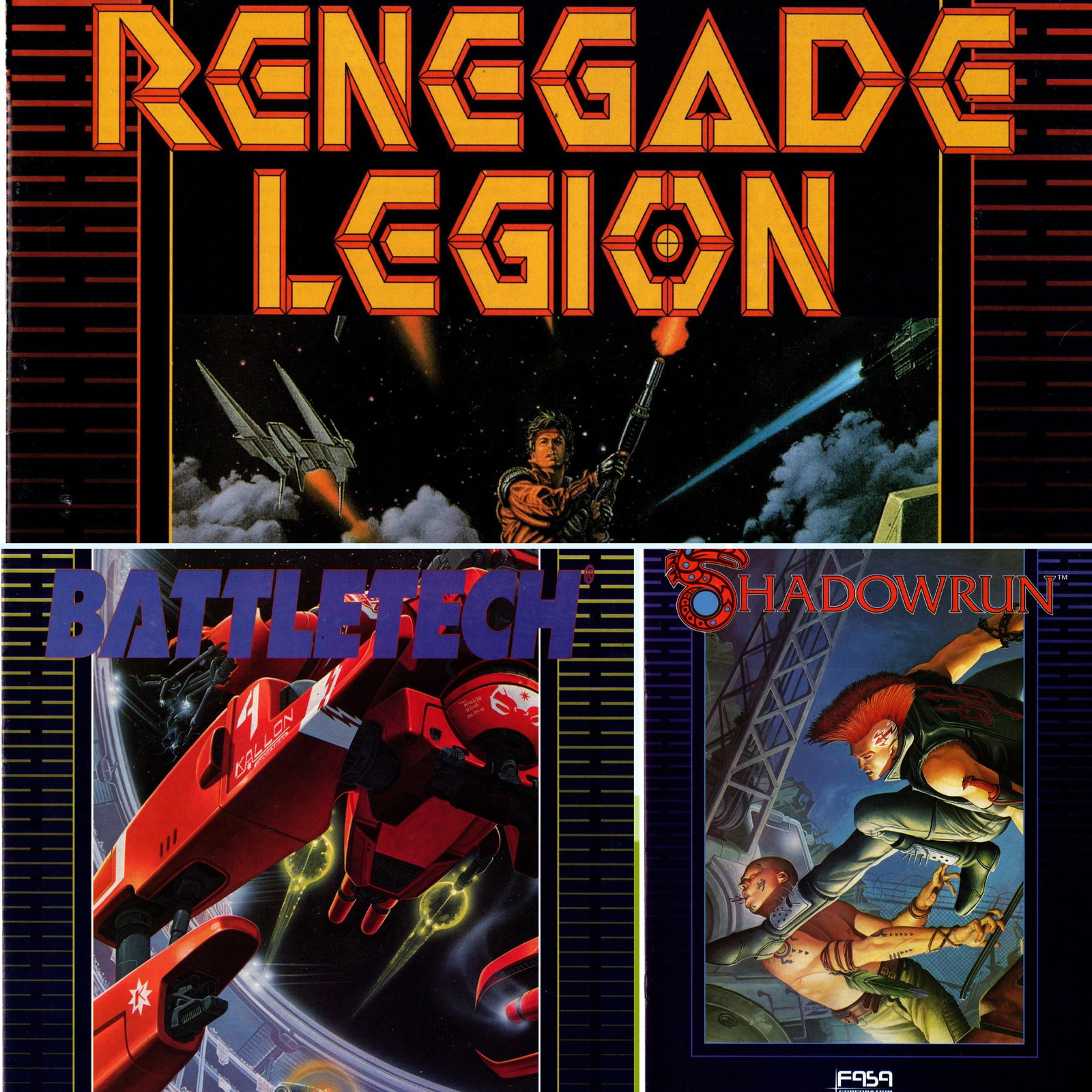 FASA Renegade Legion & Shadowrun Sourcebook Lot (3) Sci-Fi RPG Books (1 of 3)