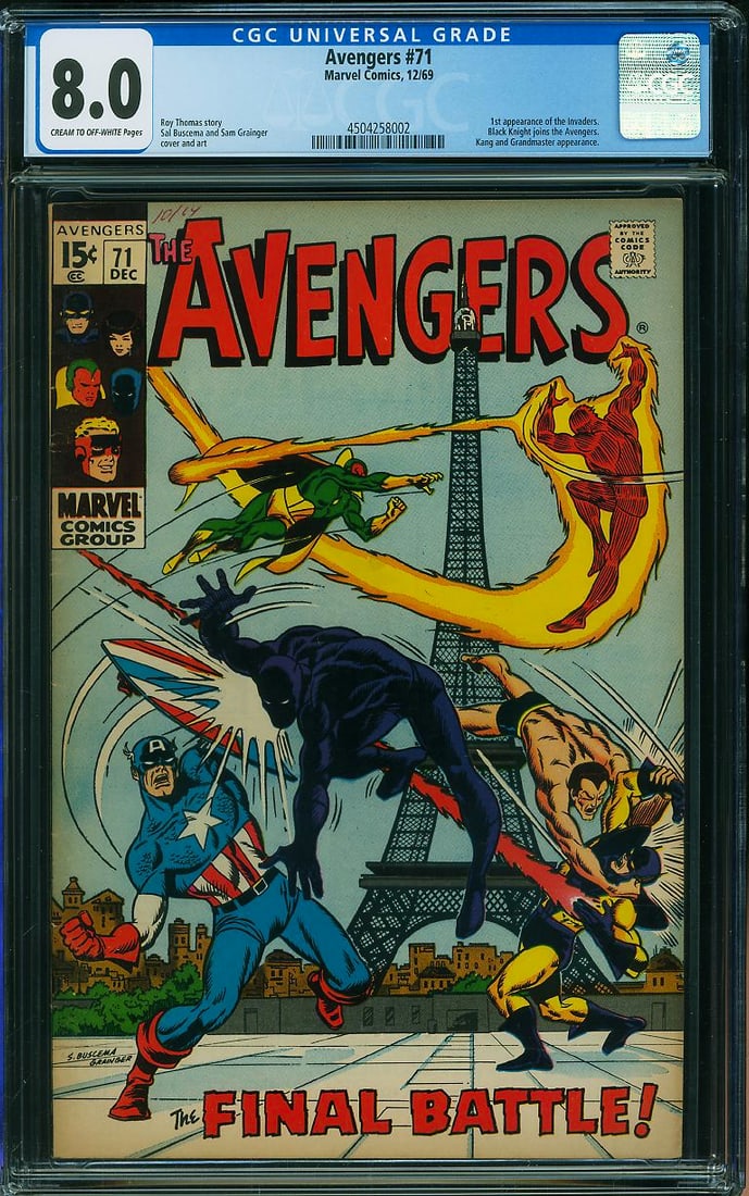 Avengers #71 CGC 8.0 C-OW Pages (1 of 1)
