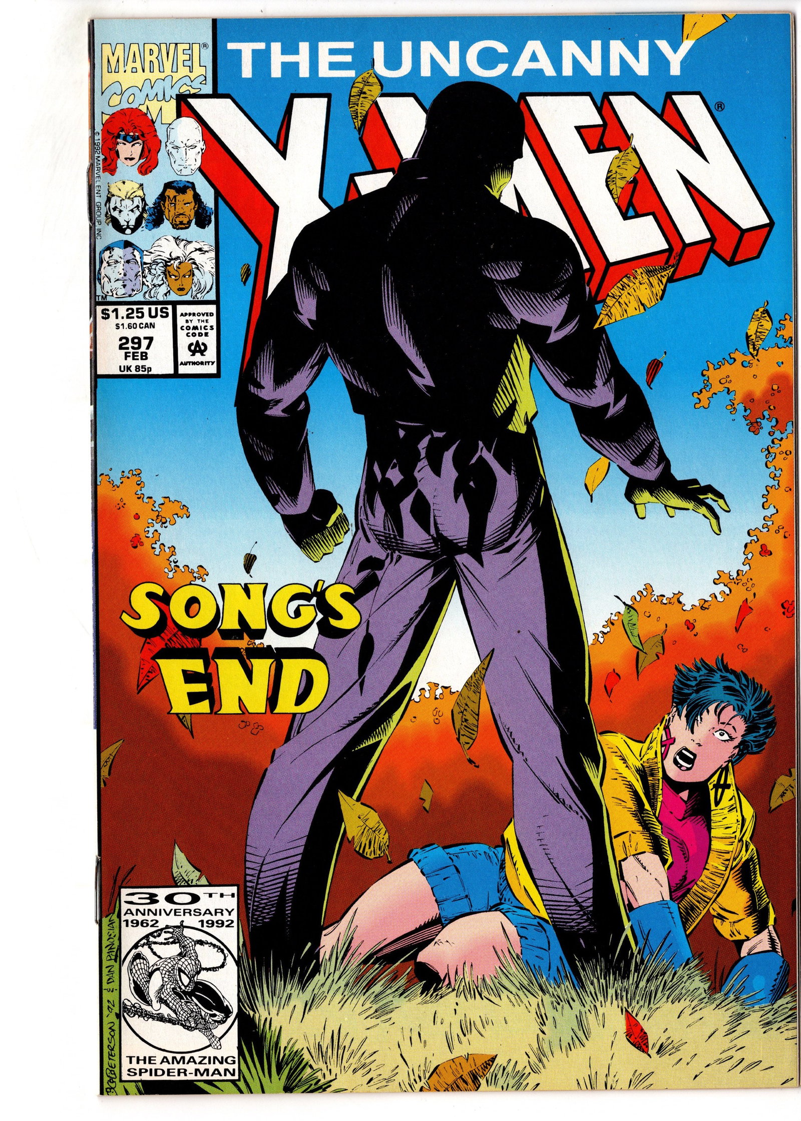 Uncanny X-Men #297: Uncanny X-Men #297 (Marvel, February 1993). Post?X-Cutioners Song era X-Men issue featuring striking cover artwork with Jubilee and the mysterious silhouette of Bishop. Popular early-1990s mutant