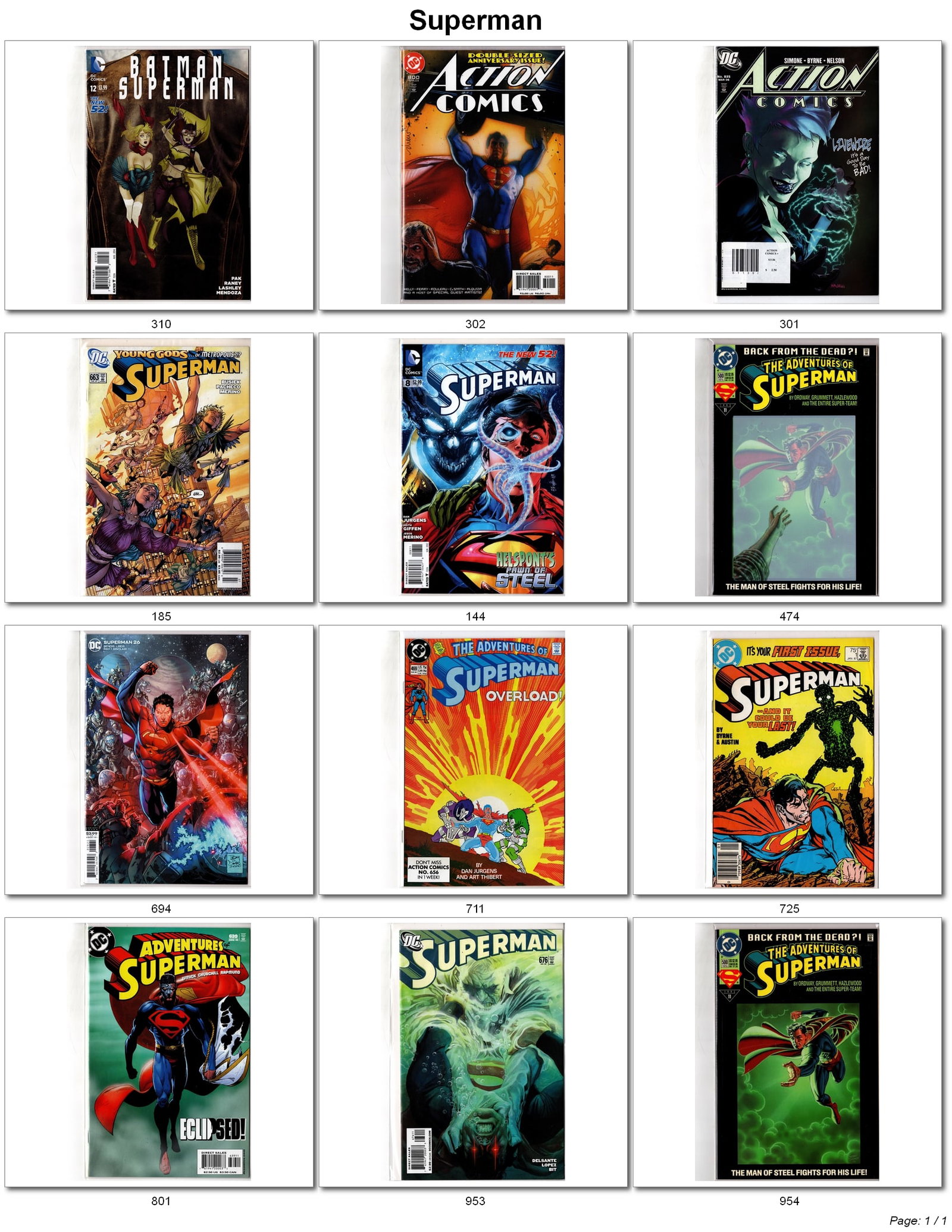 Superman & Action Comics Lot (1 of 1)