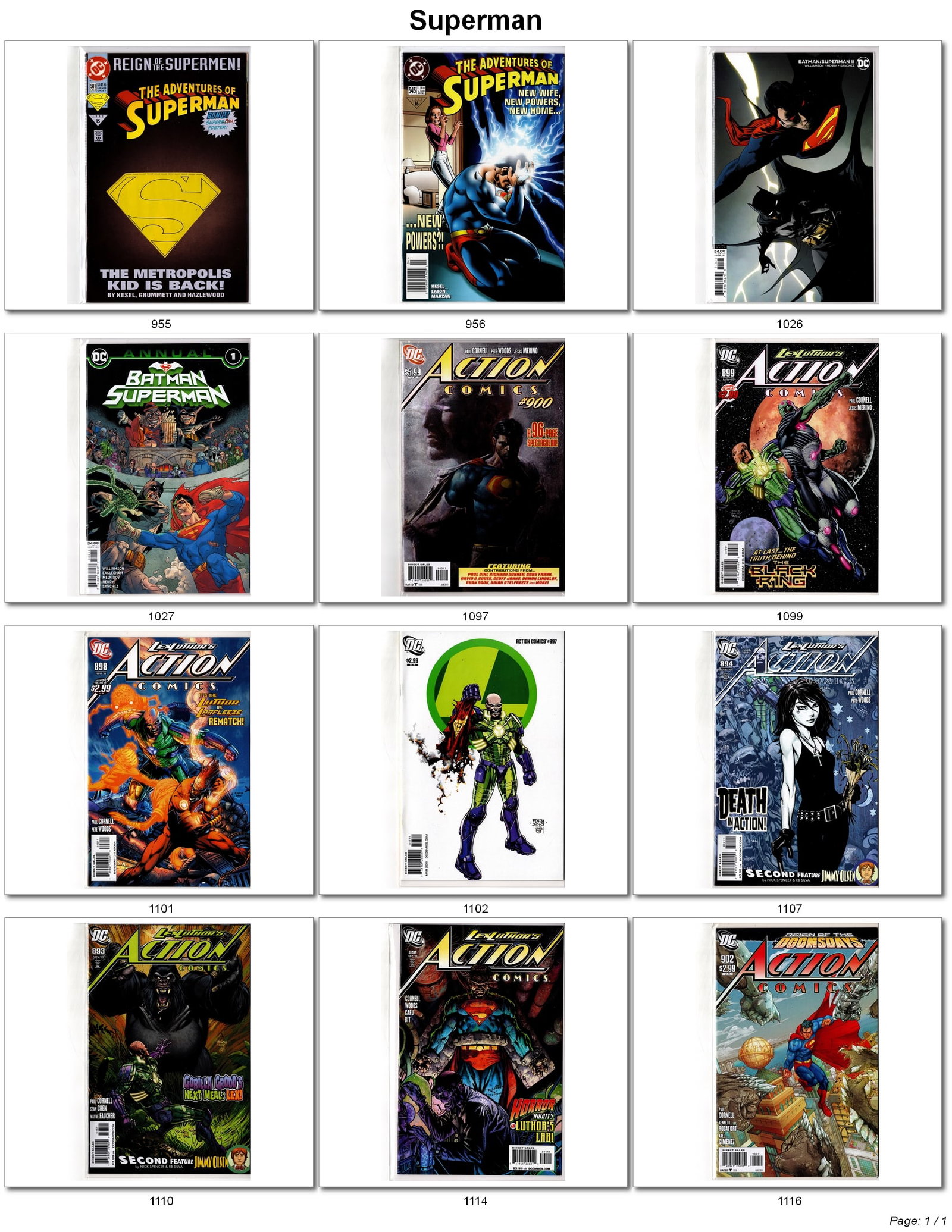 Action Comics & Superman Lot (1 of 1)