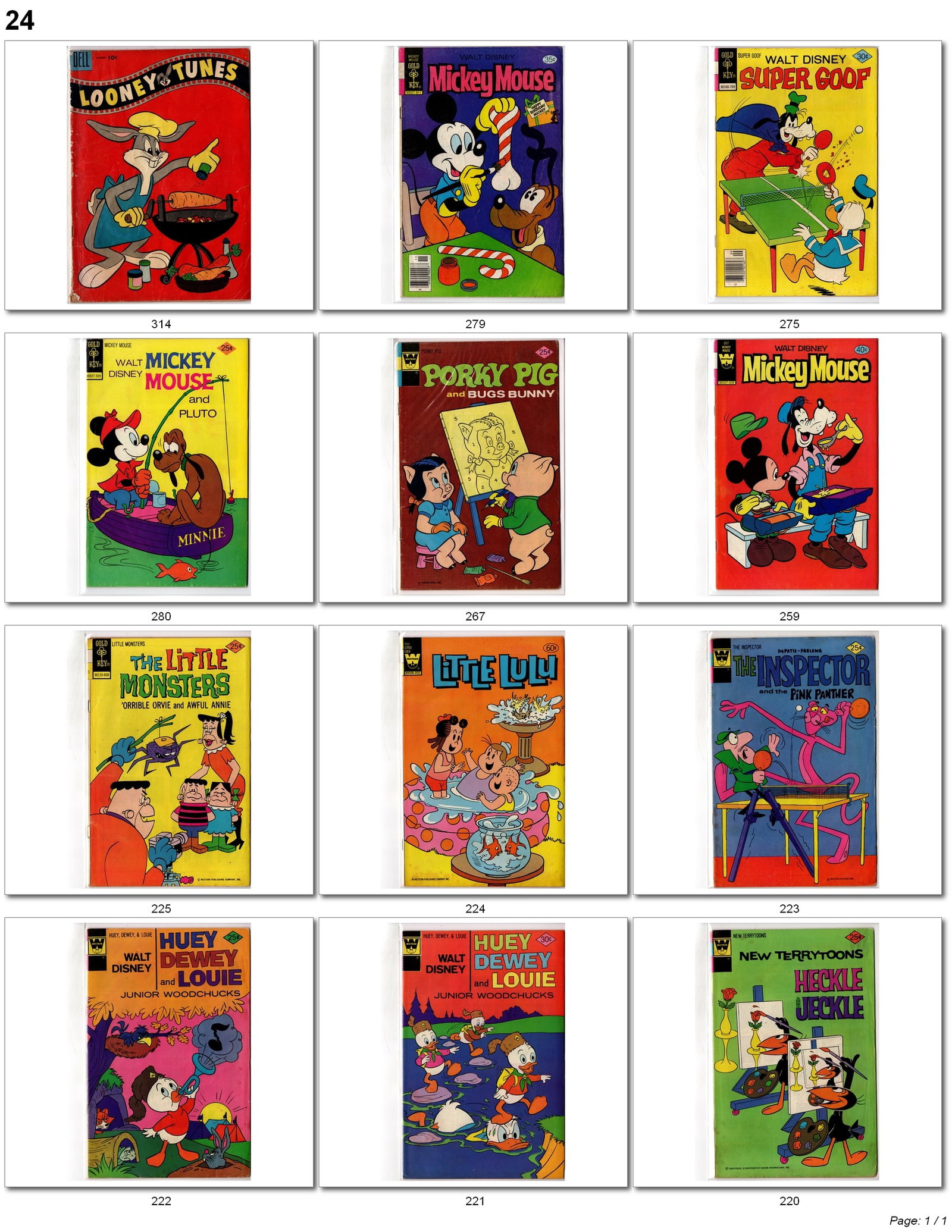 Gold Key & Dell Cartoon Comic Lot (1 of 1)
