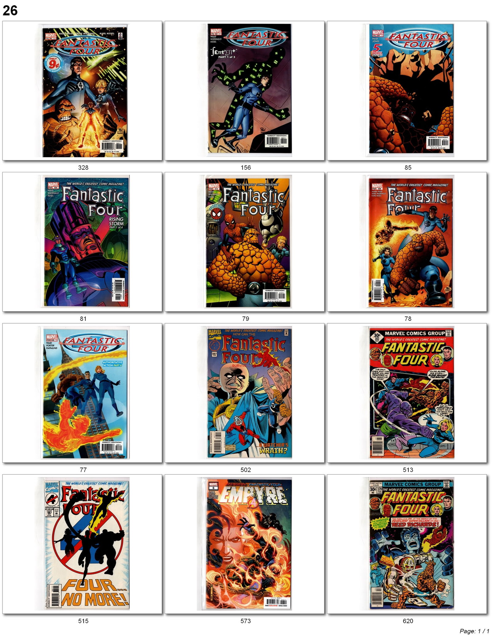 Fantastic Four Bronze & Modern Lot (1 of 1)