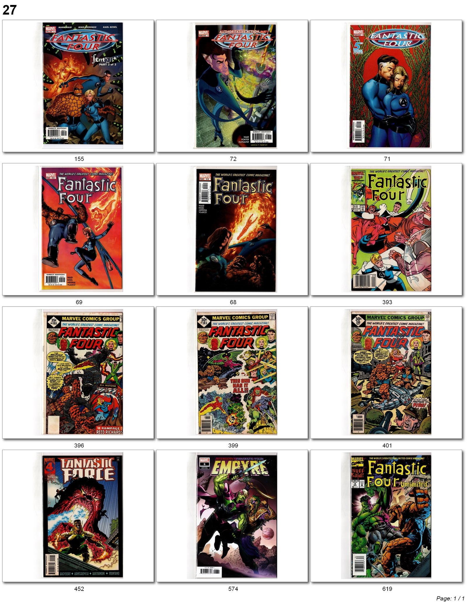 Fantastic Four Bronze & Modern Comic Lot (1 of 1)