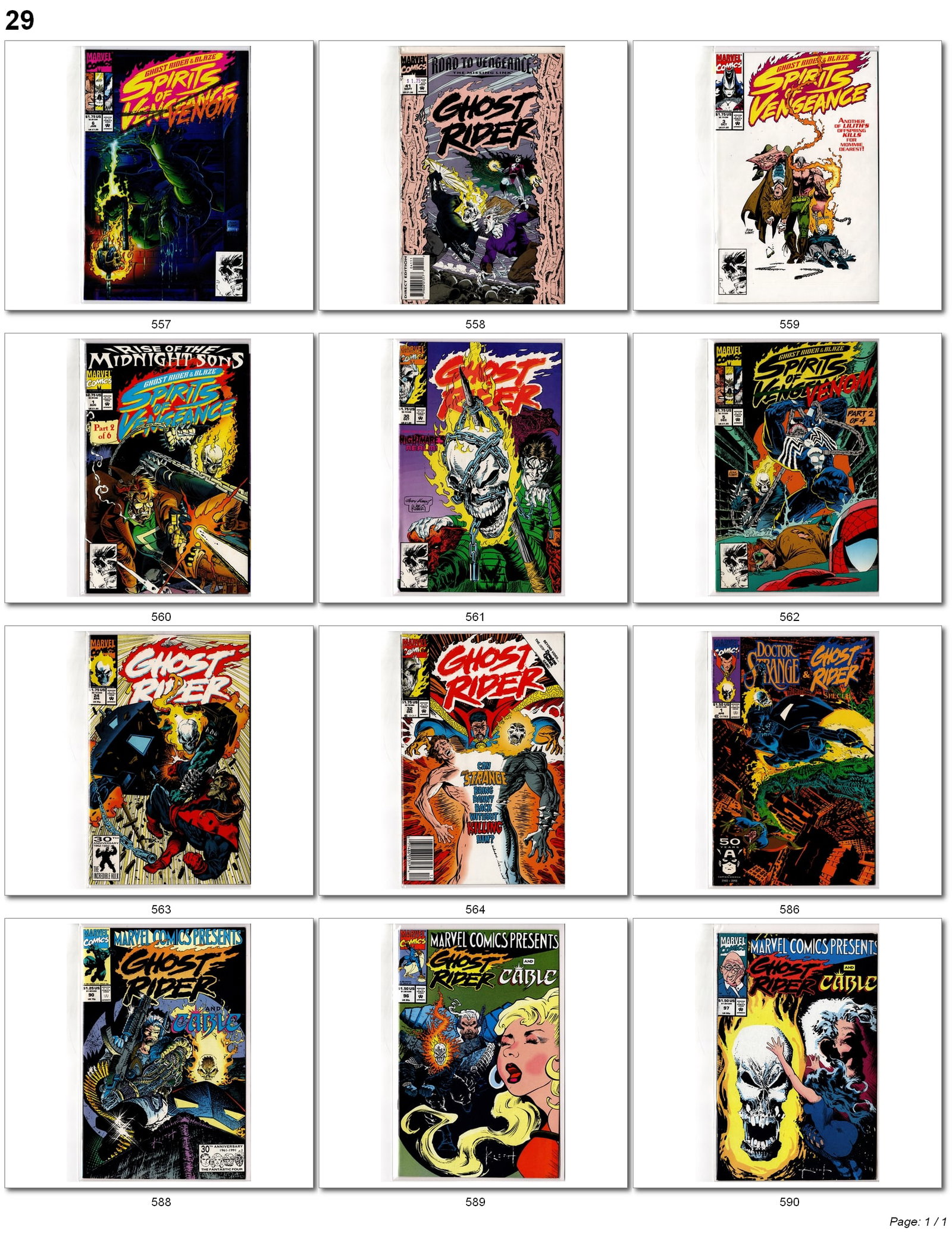 Ghost Rider & Midnight Sons Lot: Ghost Rider & Midnight Sons Comic Lot Marvel supernatural comic lot featuring Ghost Rider, Spirits of Vengeance, Marvel Comics Presents, and crossover appearances tied to the Midnight Sons era of the