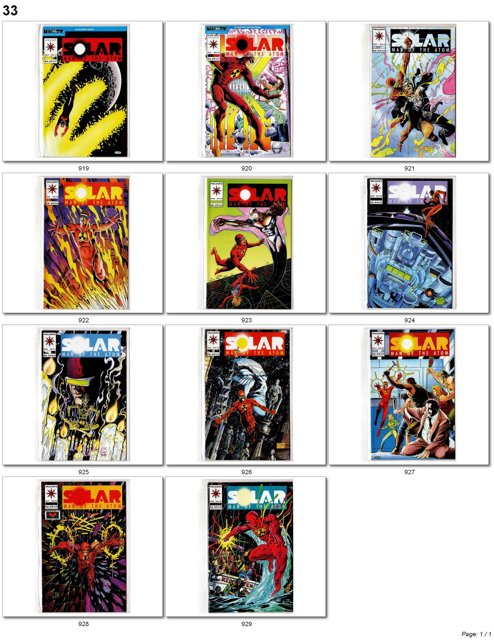 Solar Man of the Atom Valiant Lot (1 of 1)