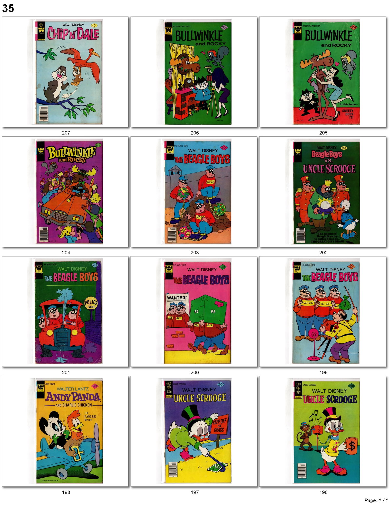 Disney Funny Animal Comic Lot (1 of 1)