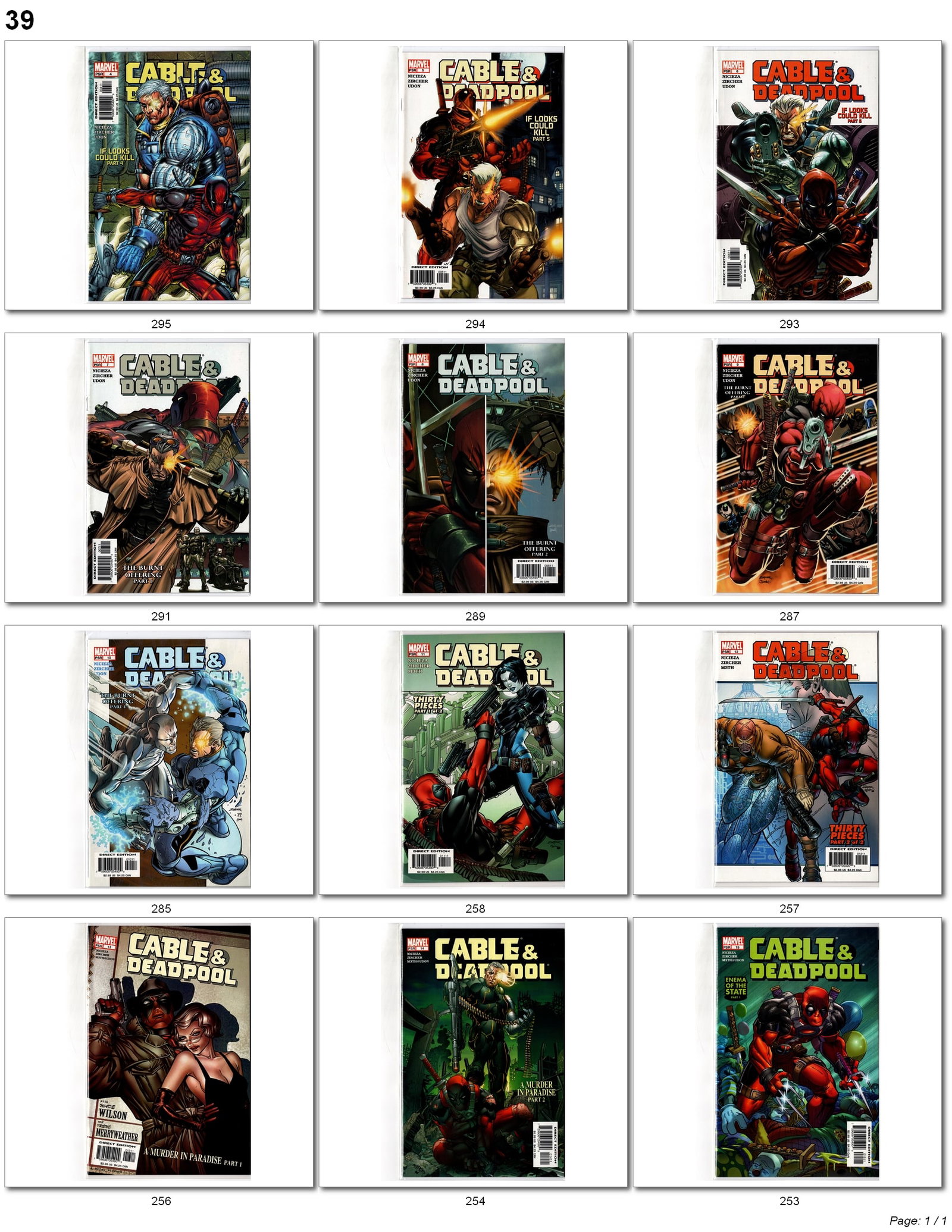 Cable & Deadpool Marvel Comic Lot (1 of 1)