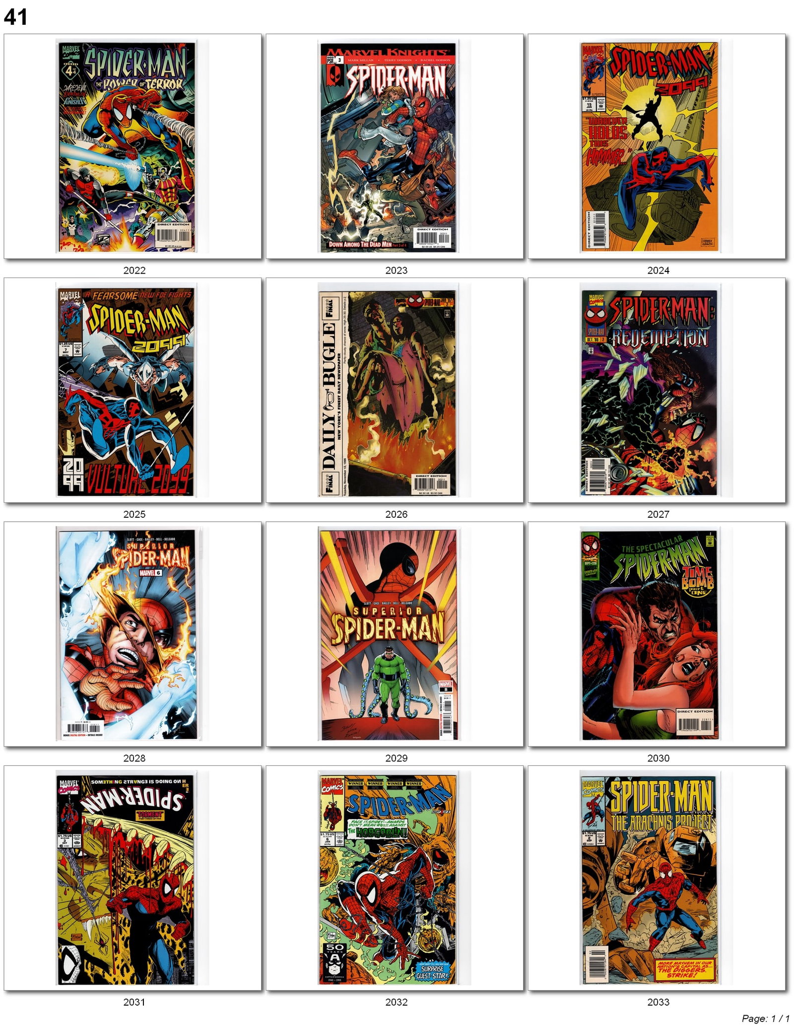 Spider-Man Mixed Era Comic Lot (1 of 1)