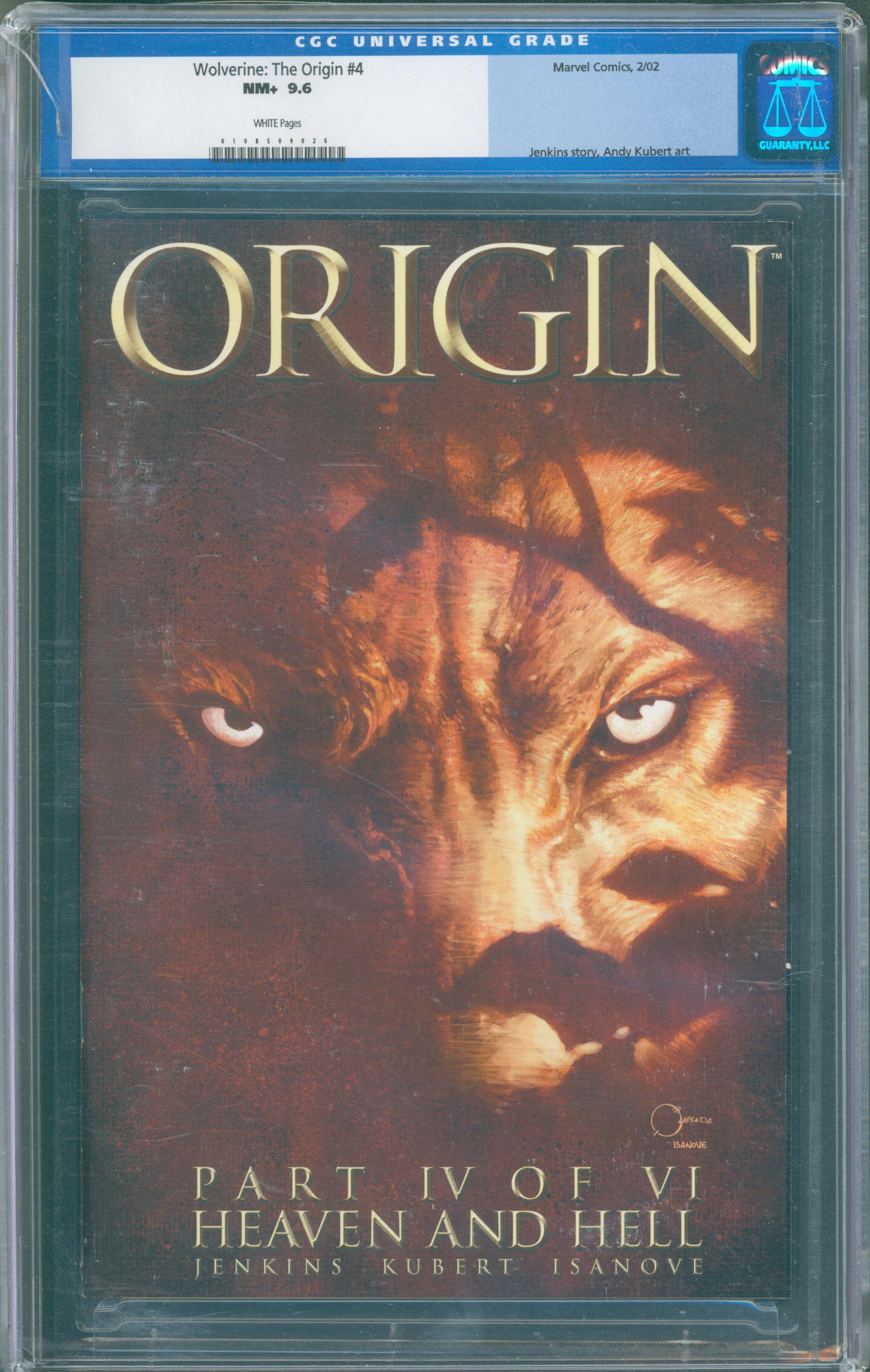 Wolverine: The Origin #4 CGC 9.6 WP: Wolverine: The Origin #4 (Marvel, 2002) CGC 9.6 White Pages CGC Universal Grade 9.6 example of Wolverine: The Origin #4 from Marvel Comics. Part IV of the acclaimed ?Origin? storyline exploring