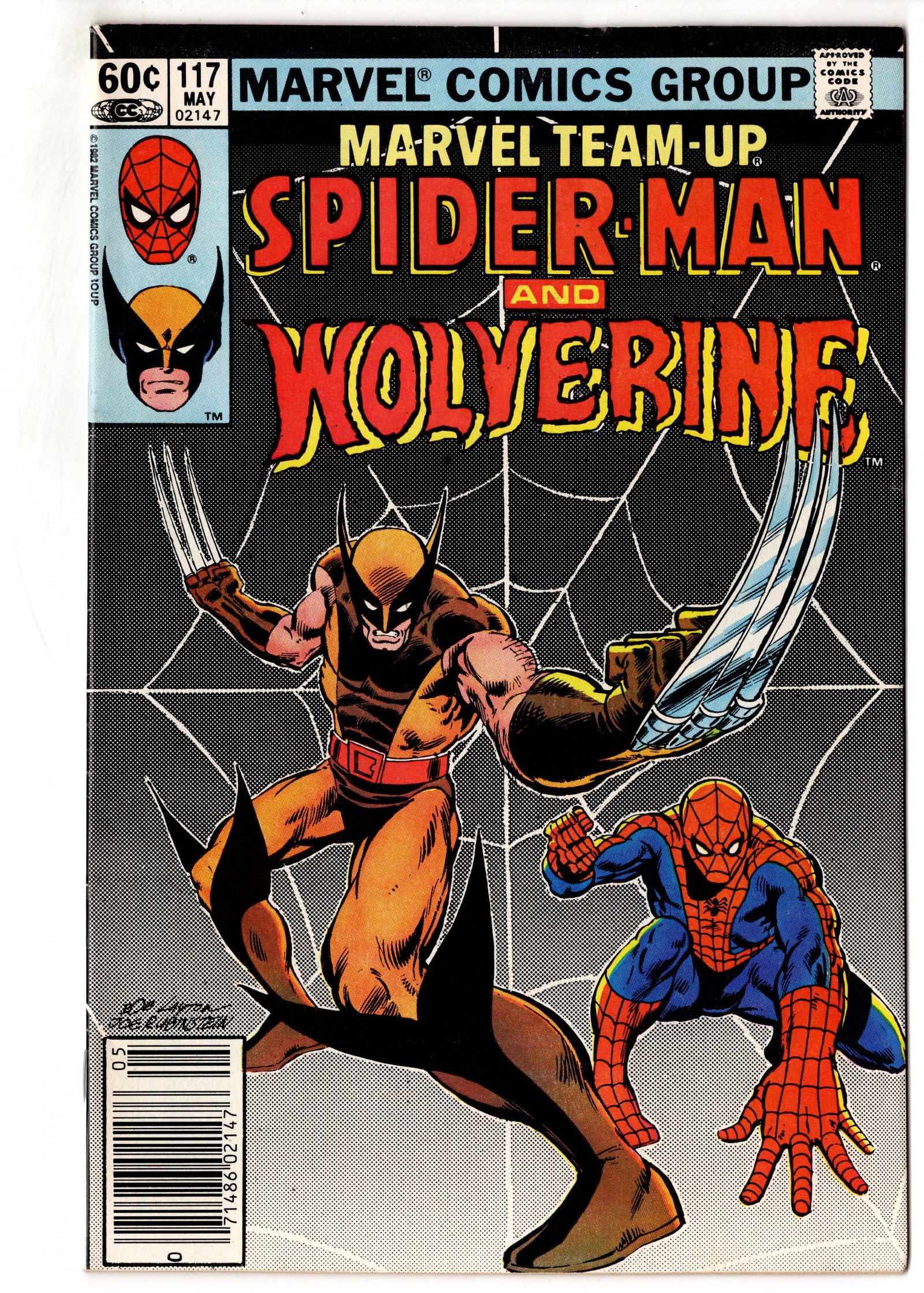 Marvel Team-Up #117 (1982) Spider-Man & Wolverine: Marvel Team-Up #117 (1982, Marvel) featuring Spider-Man and Wolverine in a dynamic Bronze Age team-up issue. Wolverine appearances from this era continue to see strong collector interest due to the