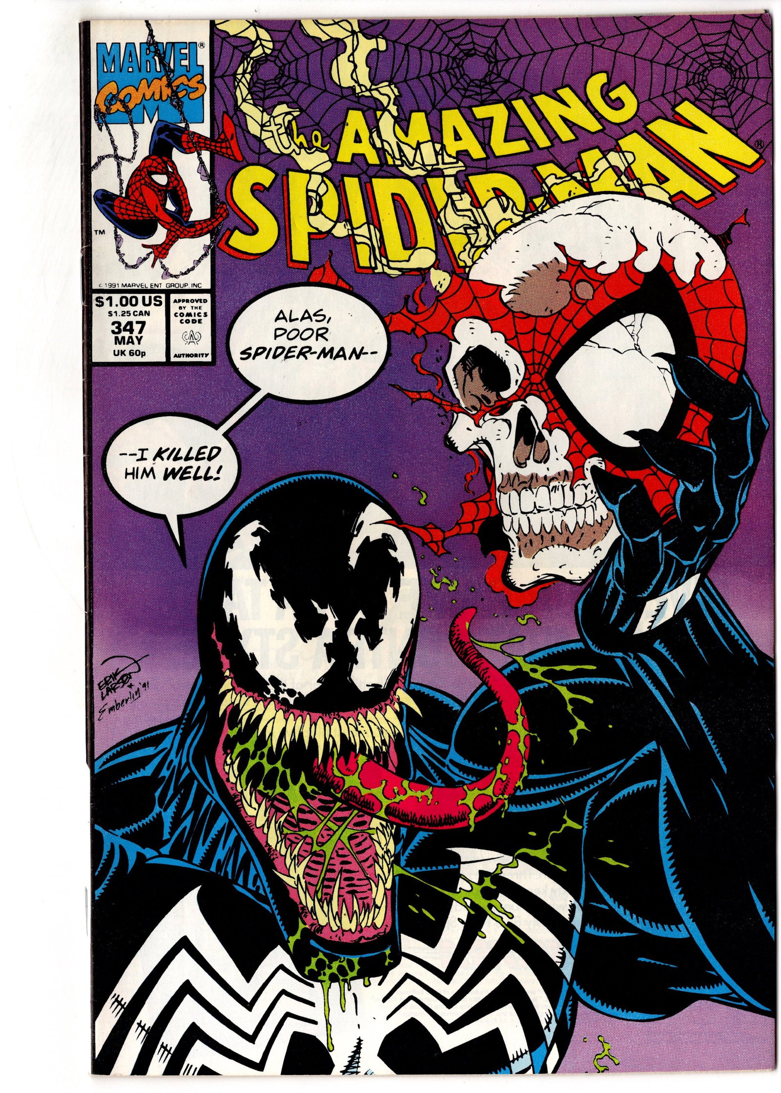 Amazing Spider-Man #347 (1991) Marvel Venom Cover (1 of 1)