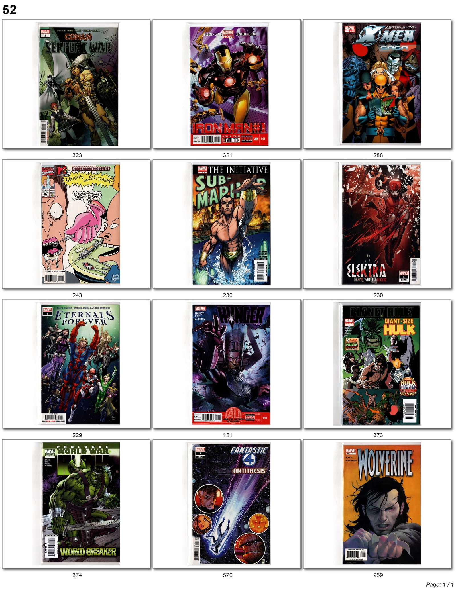 Marvel Mixed Comic Lot (1 of 1)