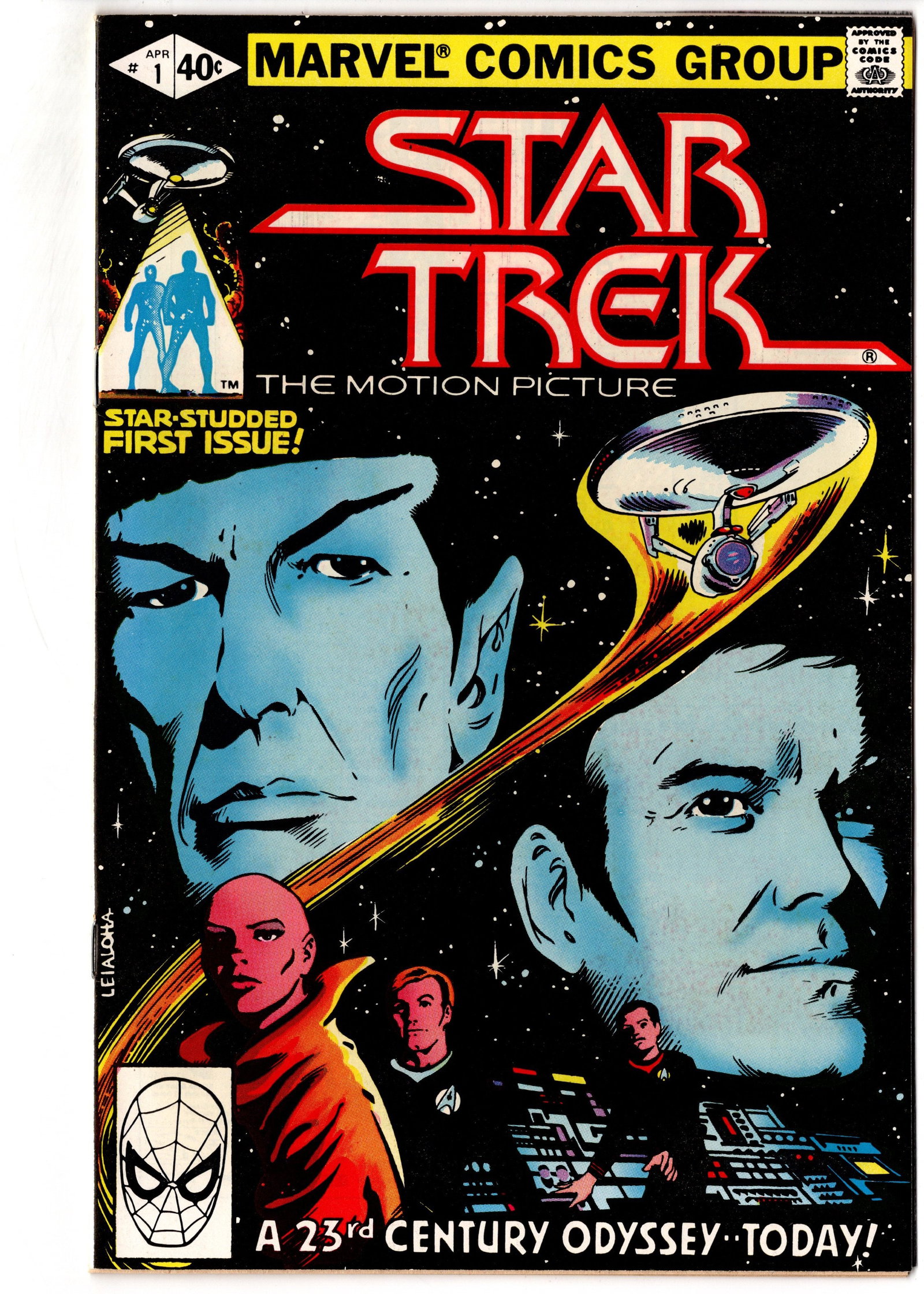 Star Trek The Motion Picture #1 (1979) Marvel: Star Trek: The Motion Picture #1 (1979, Marvel Comics) featuring the first issue adaptation of the landmark Star Trek: The Motion Picture film starring Captain Kirk, Mr. Spock, and the crew of the USS