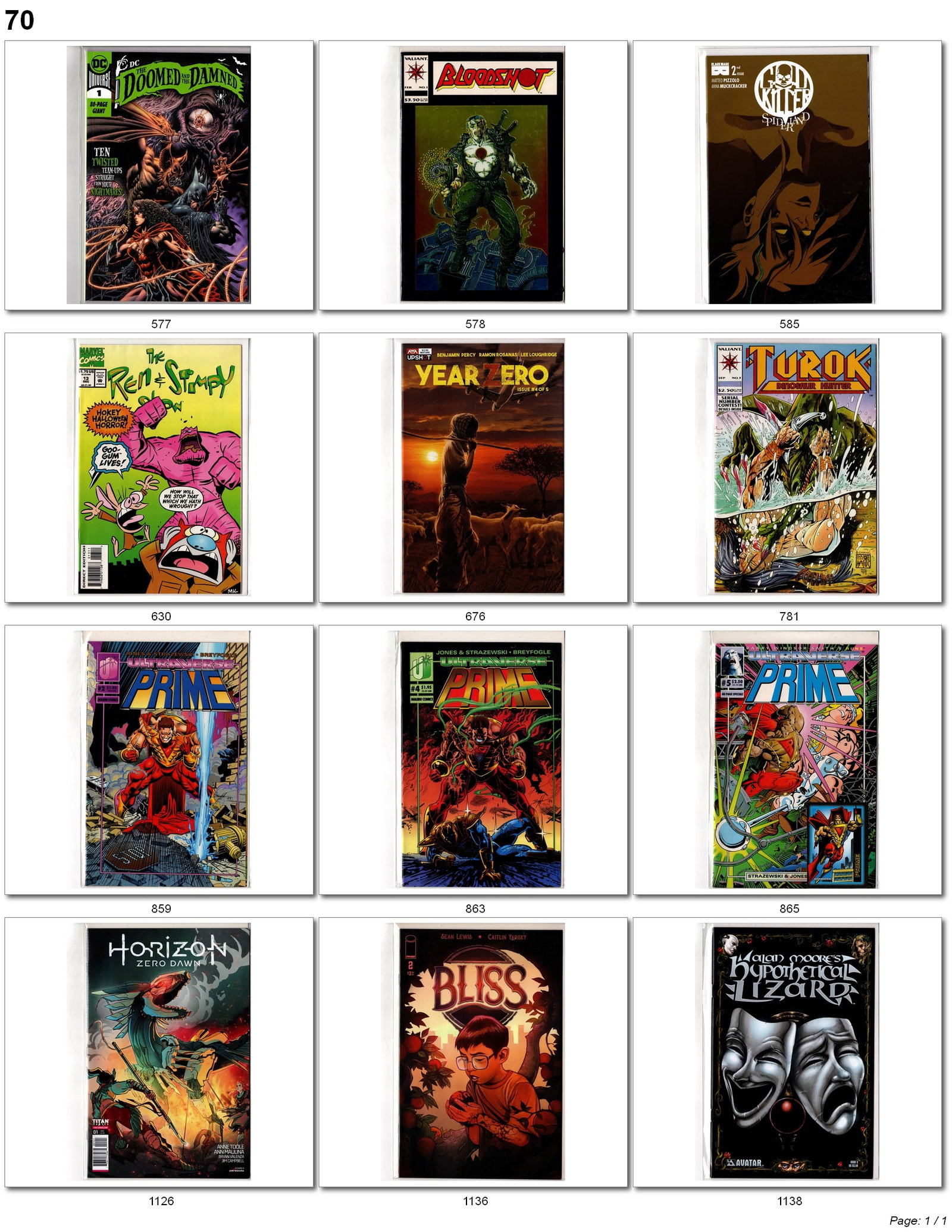 Indie & Valiant Mixed Comic Lot (1 of 1)