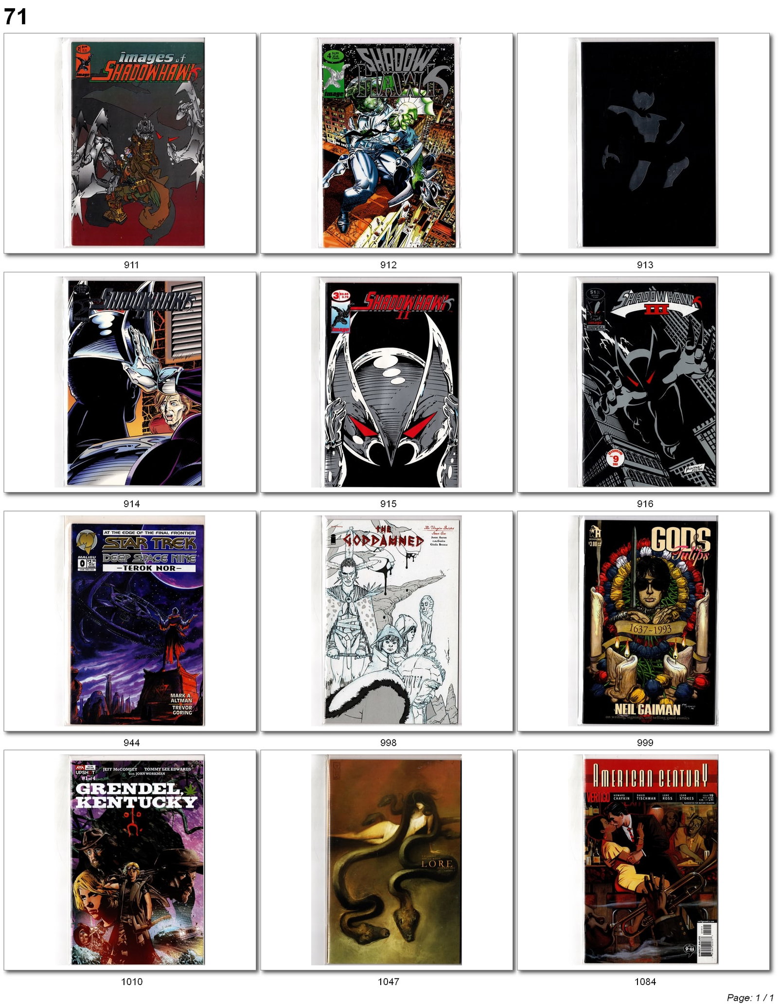 ShadowHawk & Indie Comics Lot: Independent and creator-owned comic book lot featuring ShadowHawk and assorted fantasy and science fiction titles. Includes multiple ShadowHawk books from Image Comics alongside independent and