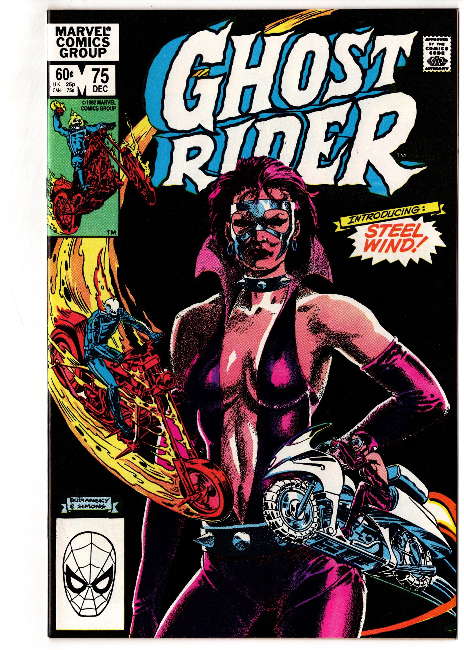 Ghost Rider #75 (1982) Marvel Steel Wind: Ghost Rider #75 (1982) featuring the introduction of Steel Wind. Late-run Bronze Age Ghost Rider issues have seen increased collector interest due to the characters continued popularity across film,