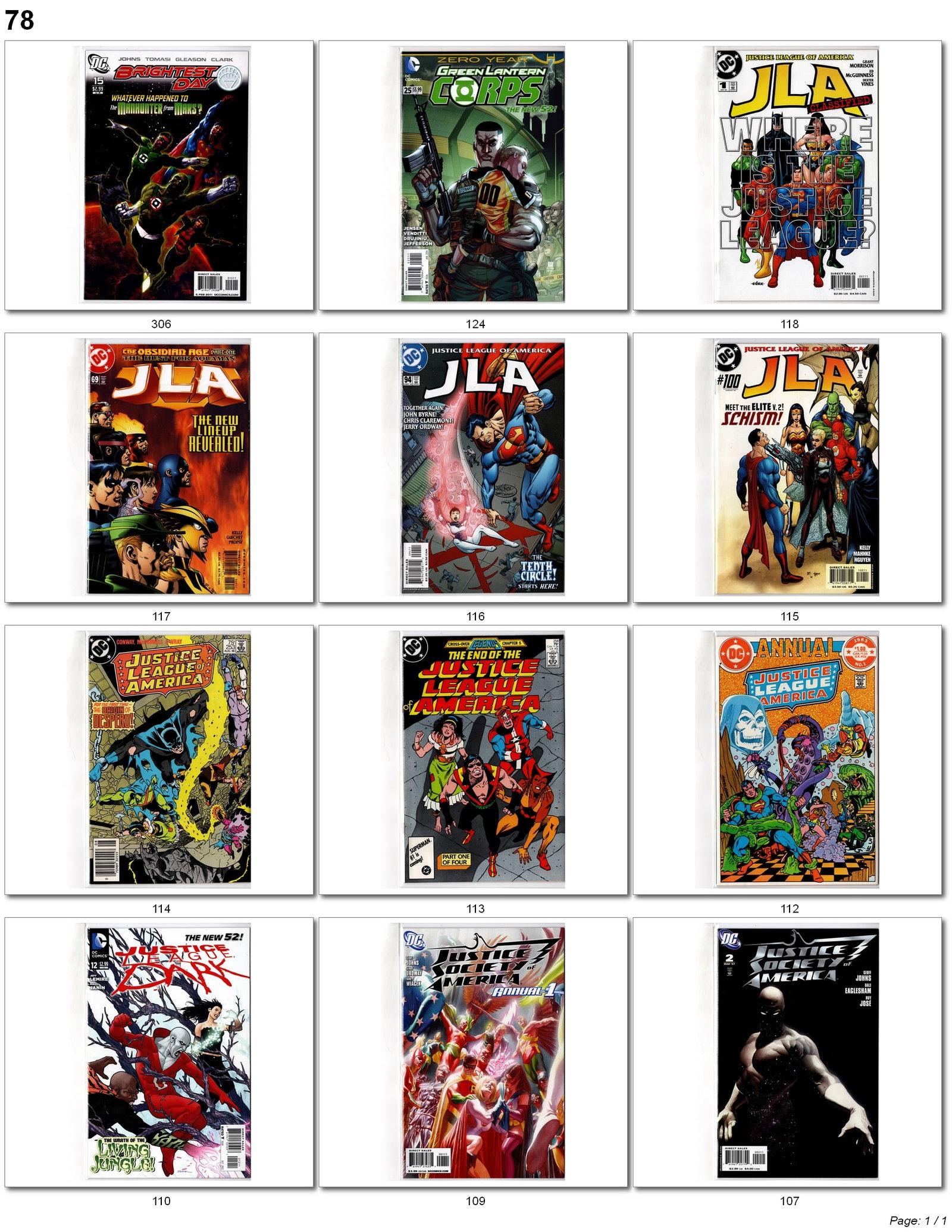 JLA & Justice League DC Lot (1 of 1)