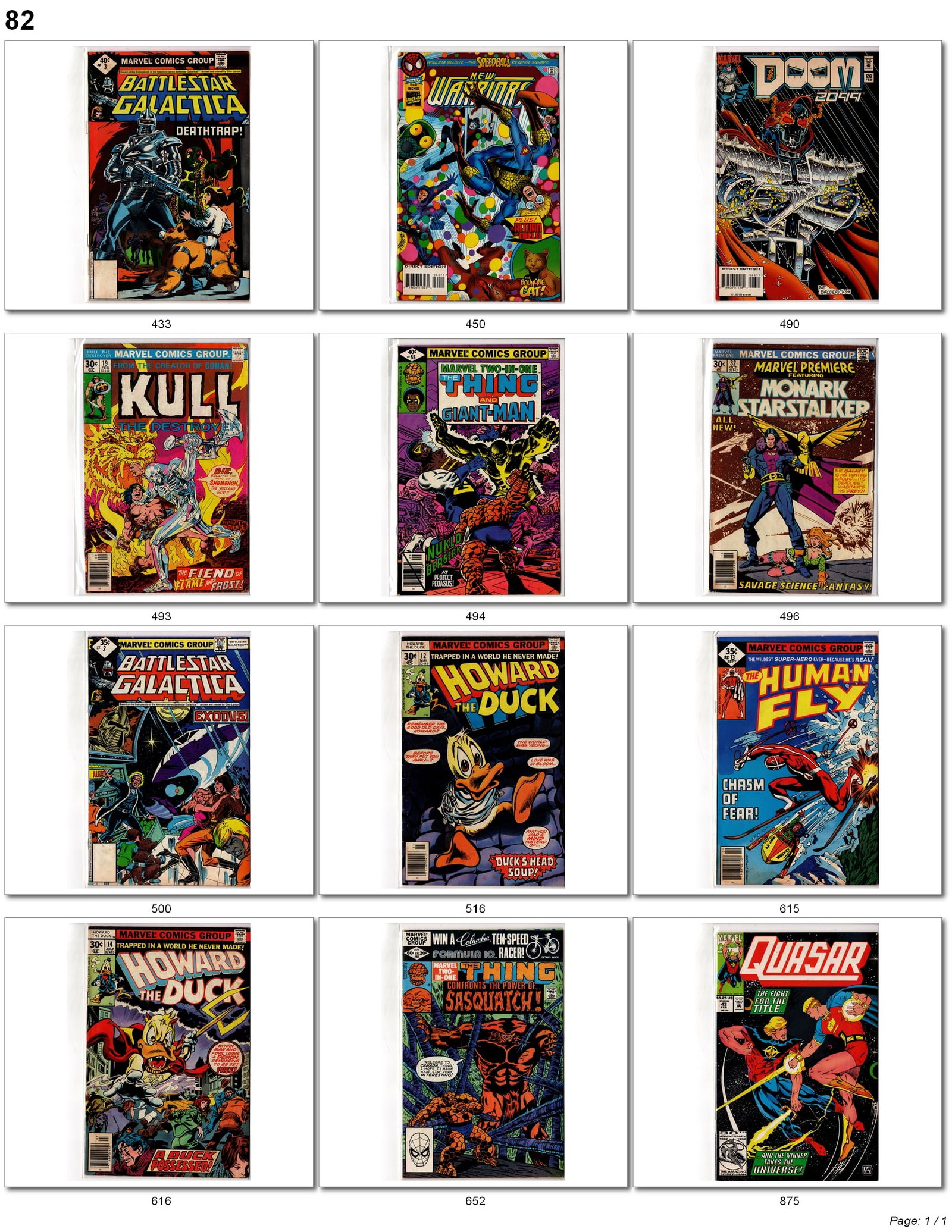 Bronze Age Marvel Sci-Fi Comic Lot (1 of 1)