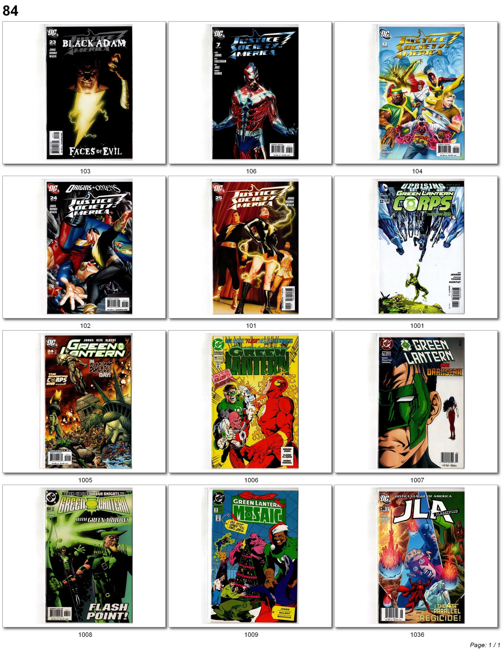 Green Lantern & JLA Comic Lot (1 of 1)