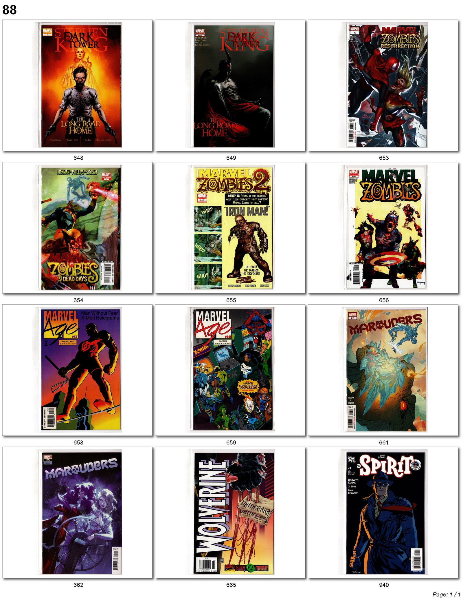 Marvel Zombies & Dark Tower Lot: Marvel horror and fantasy comic book lot featuring Marvel Zombies, Stephen Kings Dark Tower, Wolverine, and cult-favorite modern titles. Includes visible issues and titles such as Marvel Zombies,