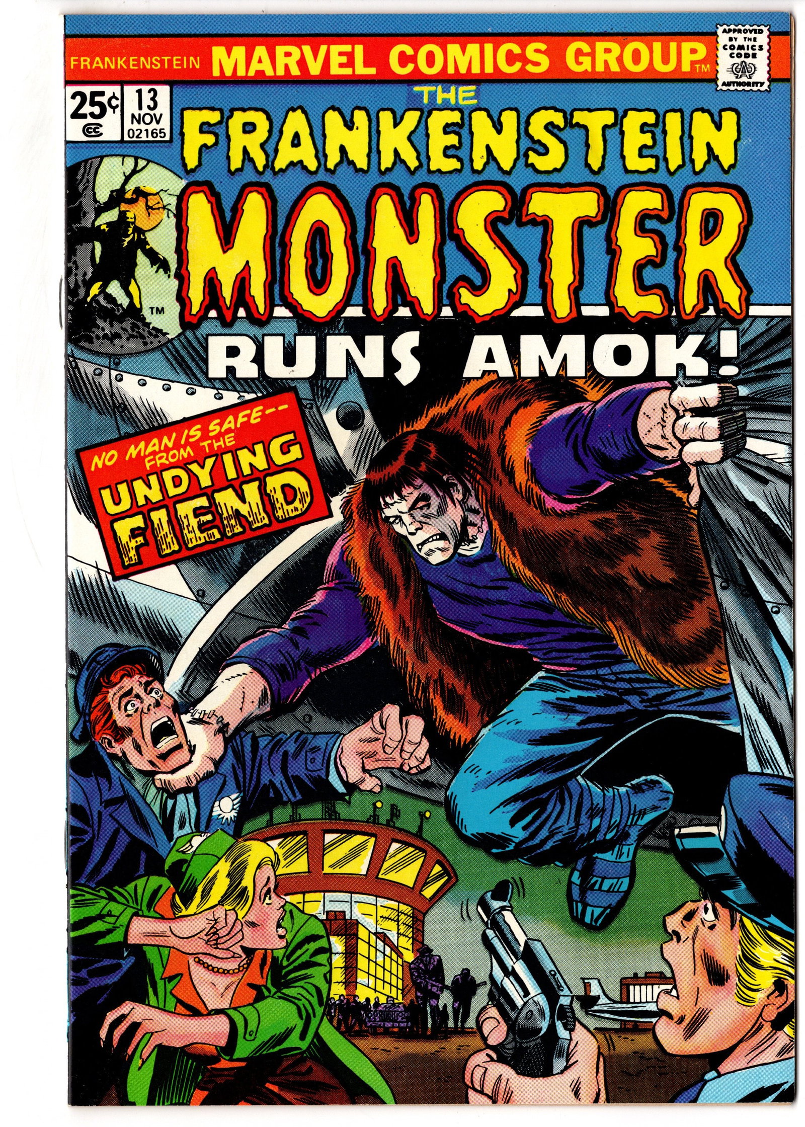 Frankenstein Monster #13 (1974) Marvel Horror: Frankenstein Monster #13 (1974) from Marvels cult-favorite Bronze Age horror series featuring the tragic Frankenstein Monster in a classic supernatural adventure. Marvel horror titles from the 1970s