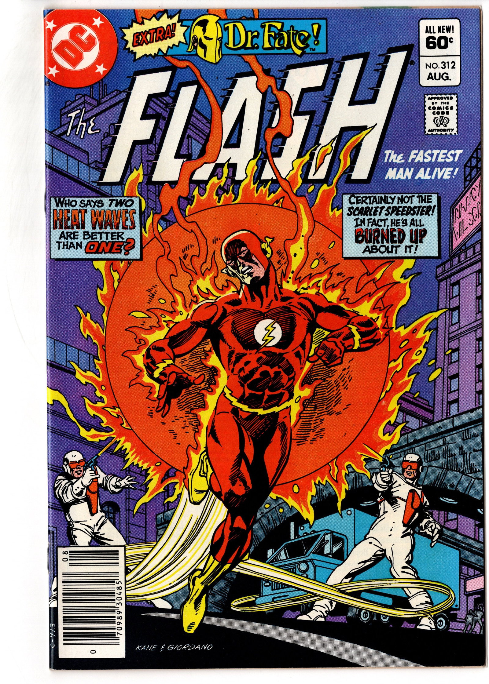 The Flash #312 (1982) Heat Wave Cover: The Flash #312 (1982) featuring Heat Wave in a striking fire-themed Bronze Age Flash cover appearance. This issue showcases the energetic visual style and colorful villain-centric storytelling that