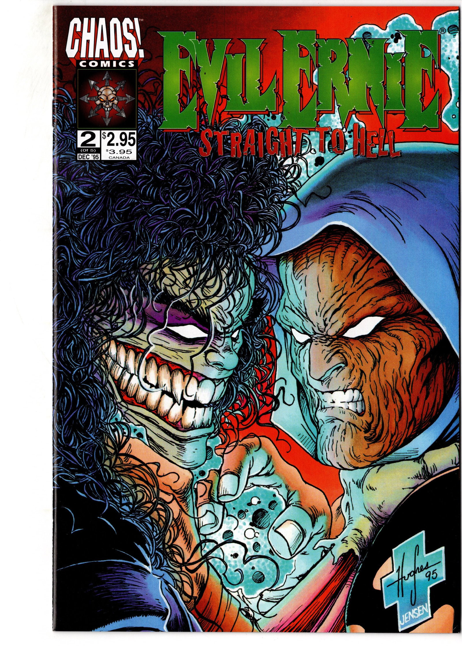 Evil Ernie: Straight to Hell #2: Evil Ernie: Straight to Hell #2 published by Chaos! Comics featuring the cult horror antihero created by Brian Pulido. This series helped cement Evil Ernie as one of the signature independent horror