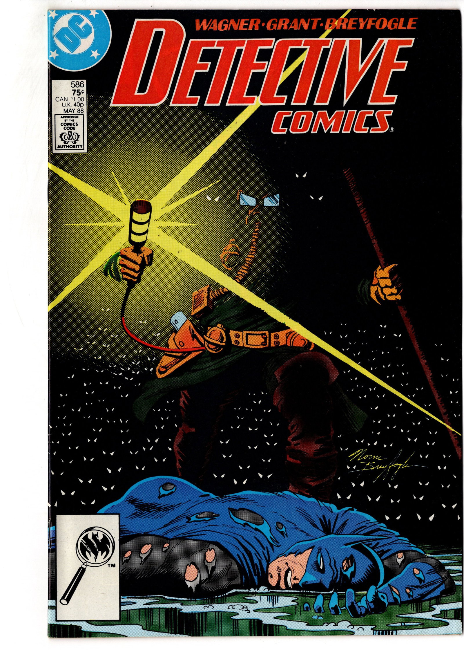 Detective Comics #586 (1988) Wagner Breyfogle: Detective Comics #586 featuring the celebrated creative team of Alan Grant, John Wagner, and Norm Breyfogle. Breyfogles Batman work remains among the most beloved interpretations of the Dark Knight,