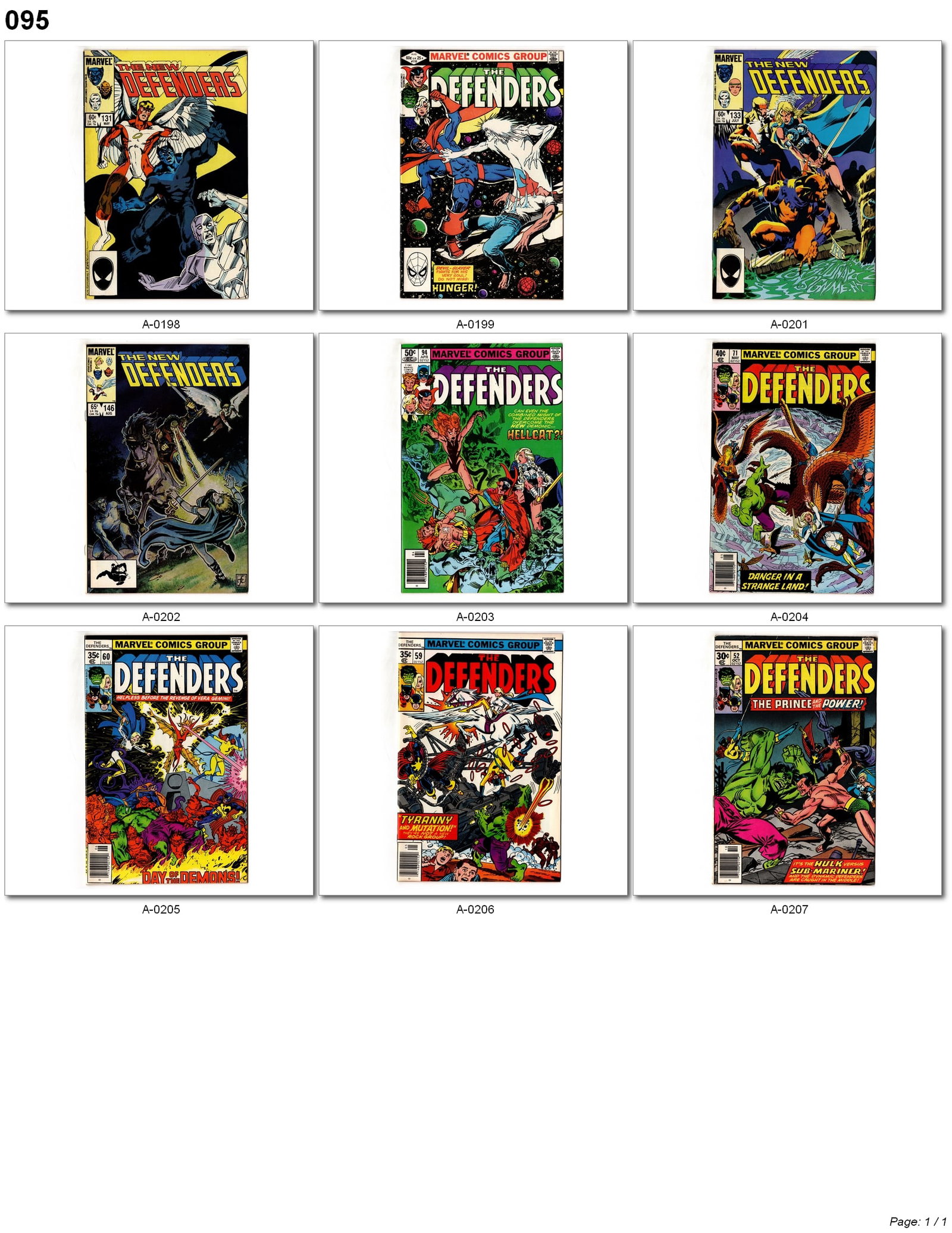 The Defenders Bronze & Copper Age Lot (9 Comics): The Defenders & New Defenders Comic Lot featuring nine Bronze and Copper Age Marvel Comics spanning the classic Defenders series and the later New Defenders run. Highlights include Defenders issues