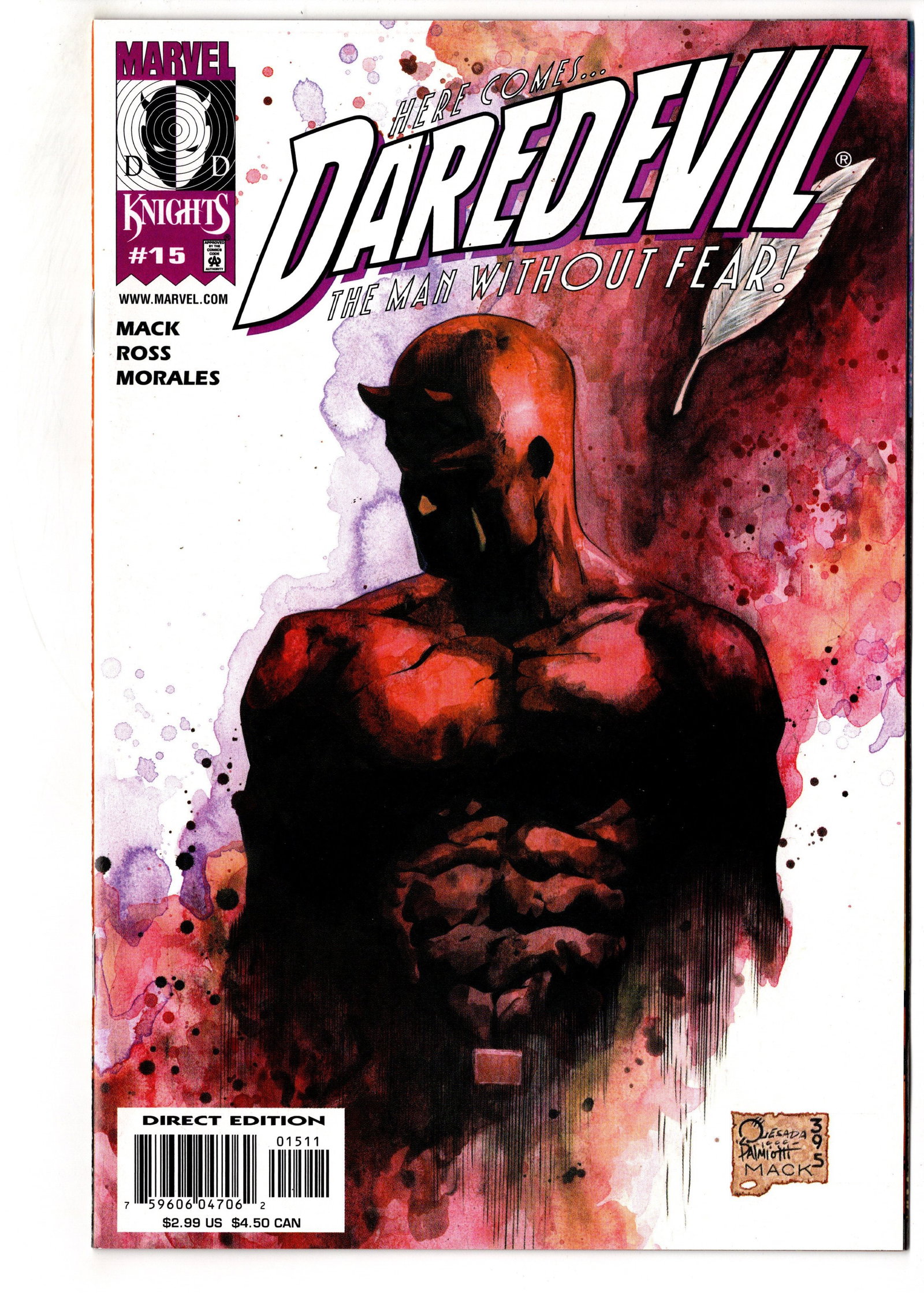 Daredevil #15 David Mack Cover (Marvel, 2000) (1 of 1)