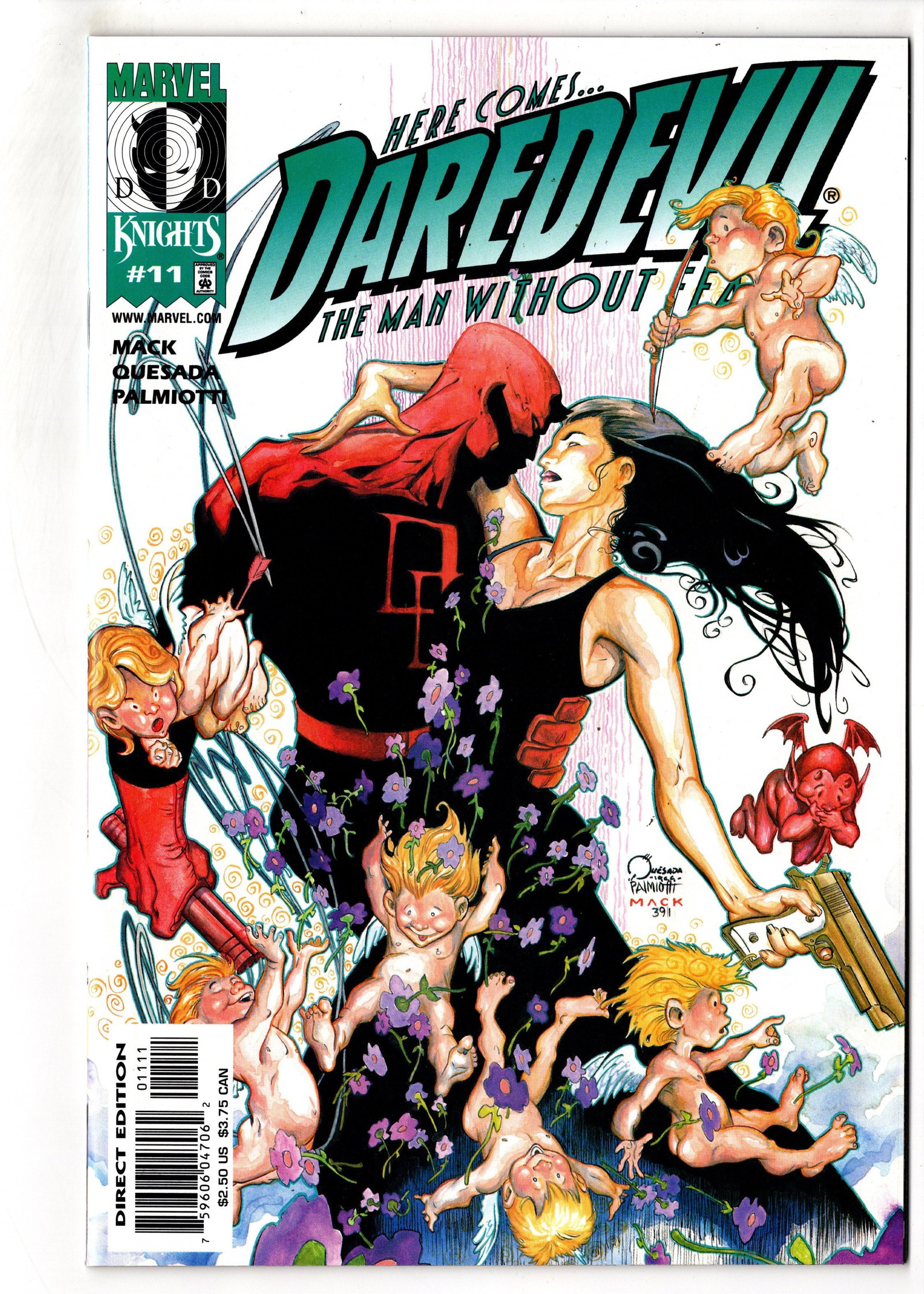 Daredevil #11 (Marvel, 2000): Daredevil #11 (2000) Marvel Knights-era Daredevil featuring a stunning painted cover by David Mack. Part of the critically acclaimed Kevin Smith, David Mack, and Joe Quesada period that helped