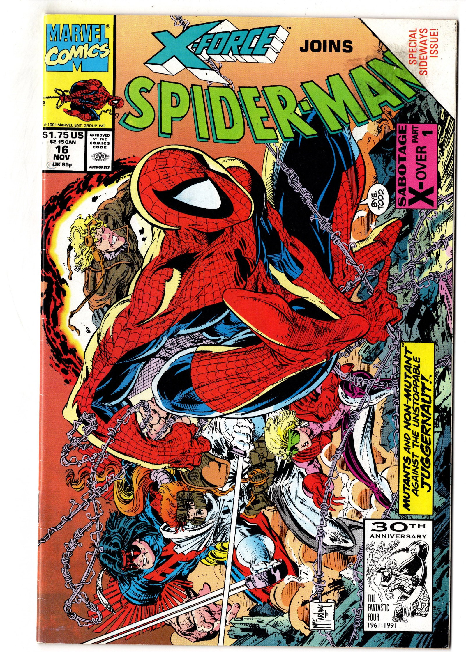 Spider-Man #16 X-Force Crossover (1991) Marvel (1 of 1)