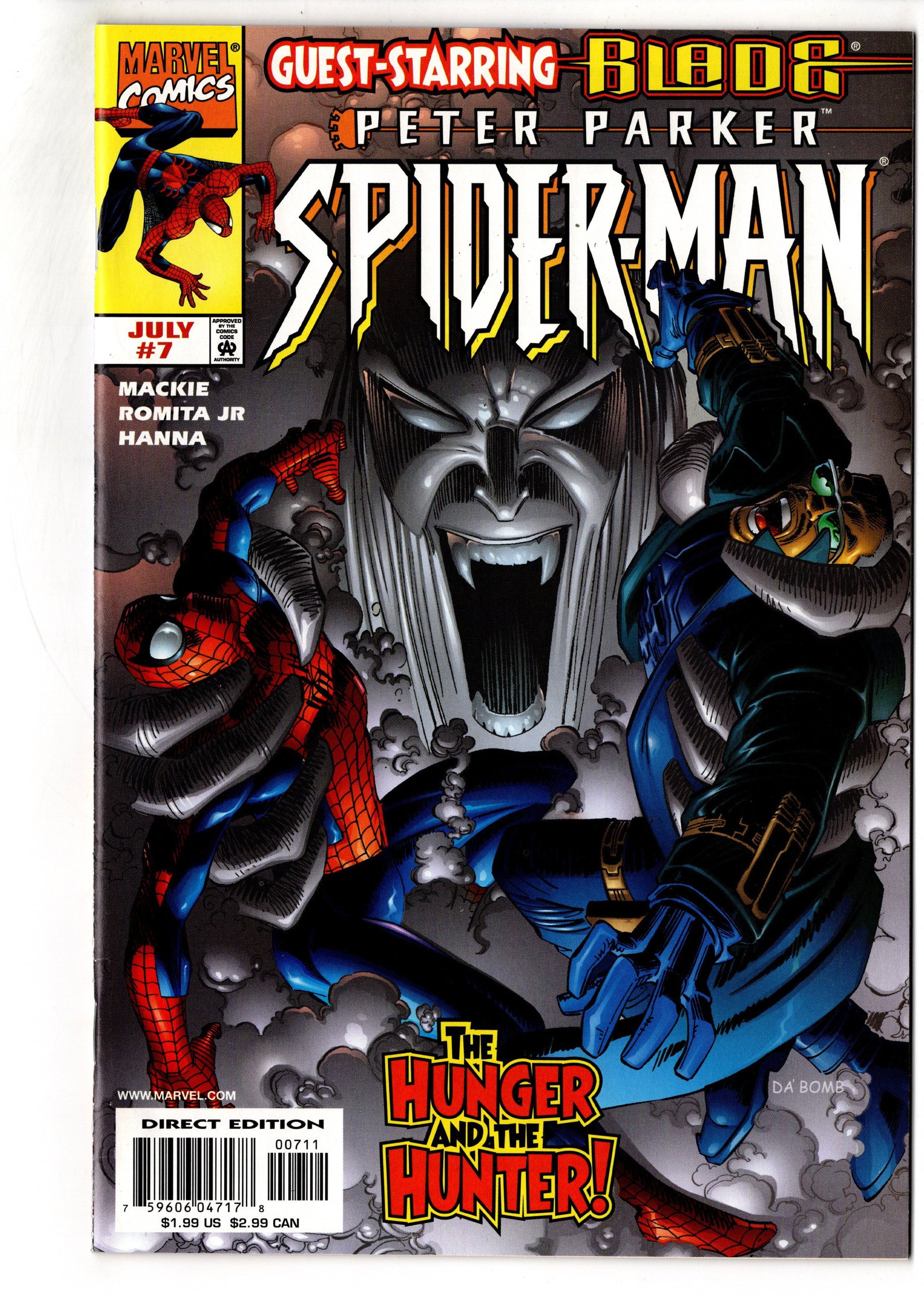 Peter Parker: Spider-Man #7 (1999) Marvel: Peter Parker: Spider-Man #7 (1999) featuring "The Hunger and the Hunter." Written by Howard Mackie with artwork by John Romita Jr., this issue is part of the post-relaunch Spider-Man era that