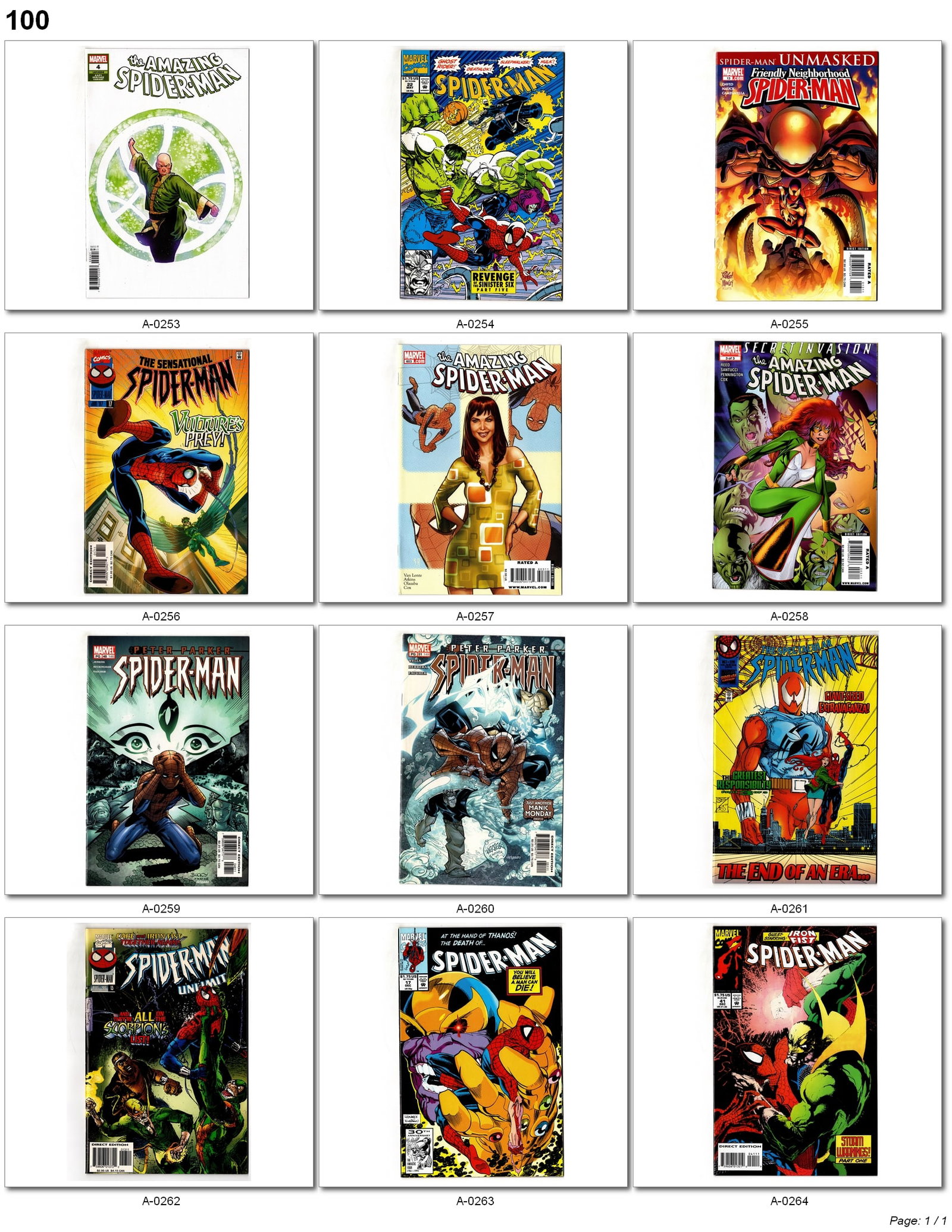 Spider-Man Bronze to Modern Comic Lot (1 of 1)