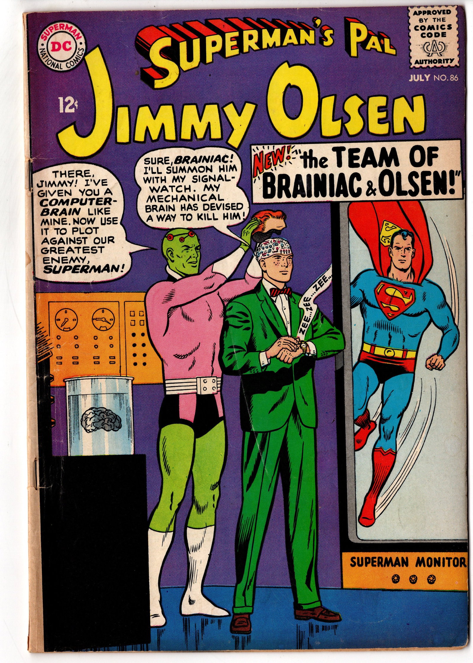 Superman's Pal Jimmy Olsen #86 (DC, 1965): Superman's Pal Jimmy Olsen #86 published by DC Comics in 1965. Please review all photos carefully to determine the condition, completeness, page quality, and any defects. The images shown are of the