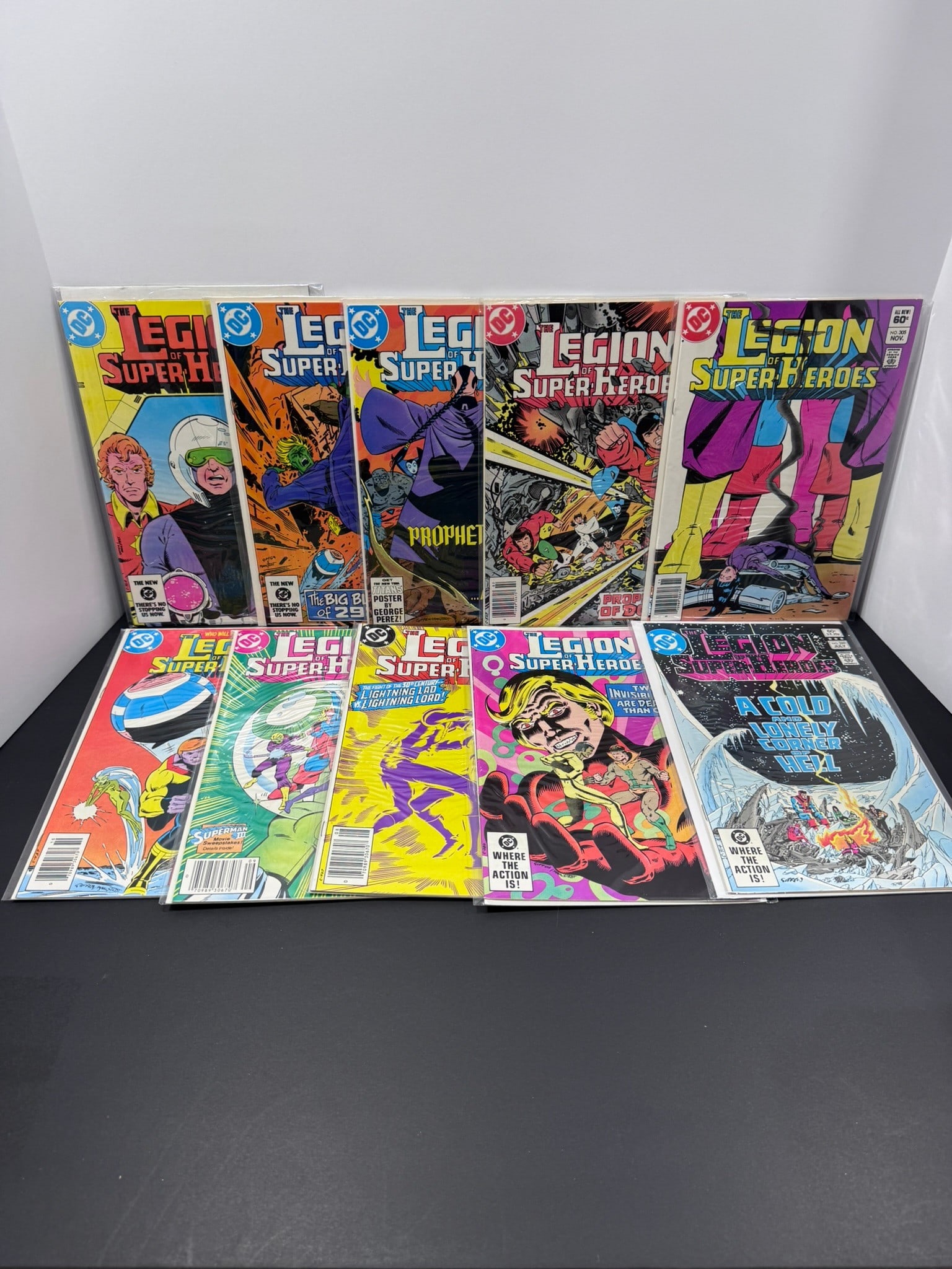 Legion of Super-Heroes Bronze Age Comic Lot (10 Books): Collection of ten Bronze Age Legion of Super-Heroes comics published by DC Comics. This lot includes issues #289, #299, #302, #303, #304, #305, #308, #309, #311, and #312, featuring classic