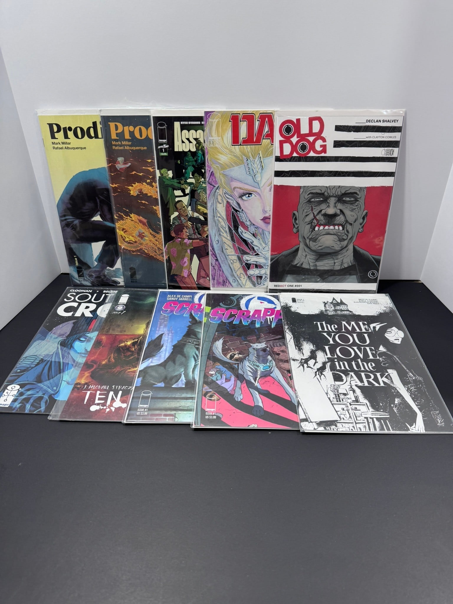 Independent Comic Book #1 Lot (10 Books): Collection of ten issue #1 independent and creator-owned comic books from Image Comics and other publishers. Highlights include Prodigy #1 (two copies) by Mark Millar and Rafael Albuquerque, Old Dog