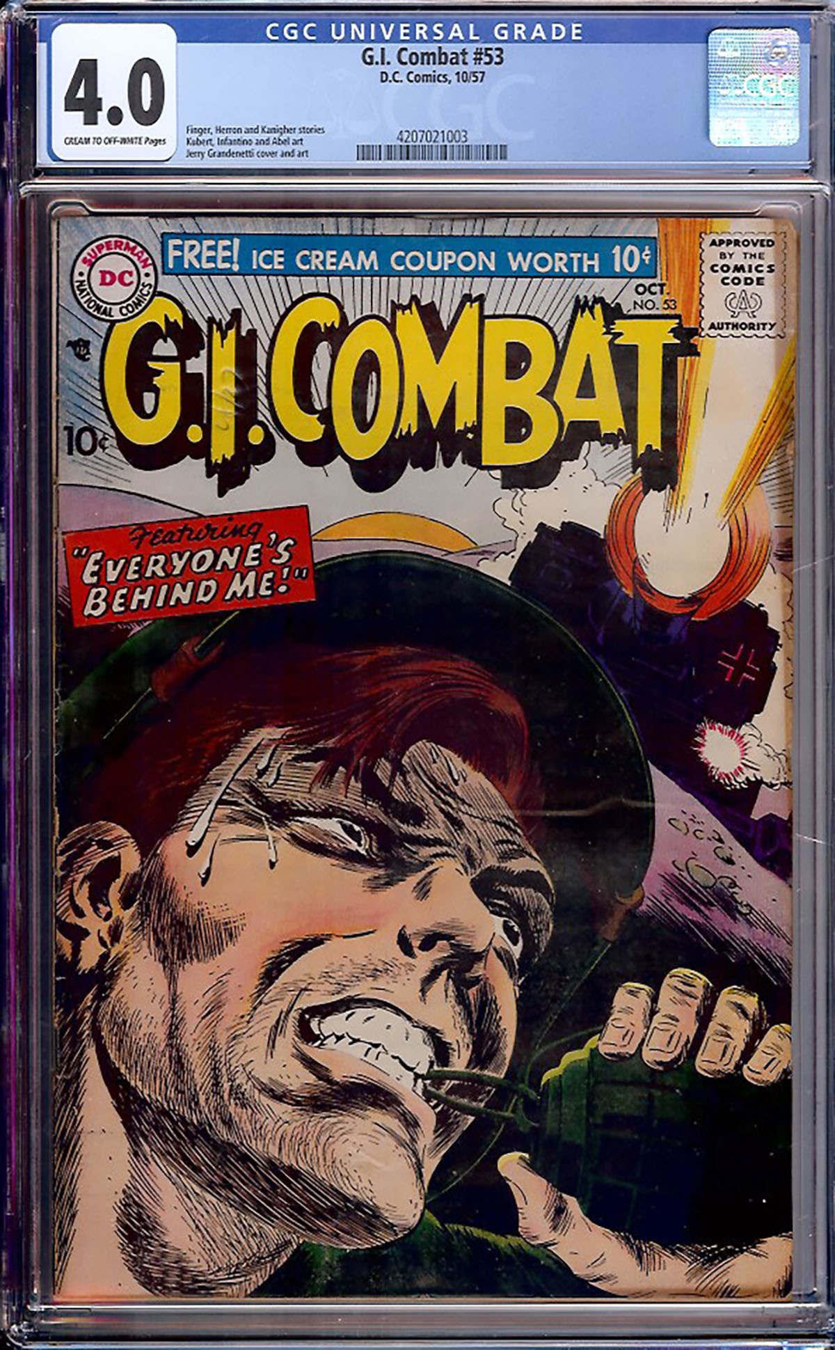 G.I. Combat #53 (DC, 1957) CGC 4.0 (1 of 1)