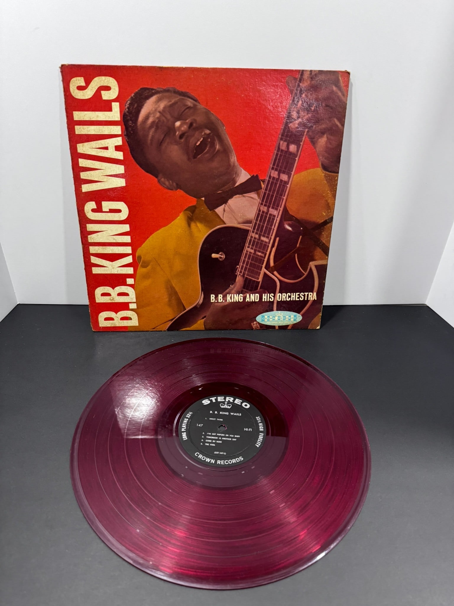 B.B. King – B.B. King Wails (Crown Records) Colored Vinyl LP: B.B. King Wails is one of the classic early albums from legendary blues guitarist B.B. King, featuring many of the recordings that helped establish him as one of the most influential blues musicians