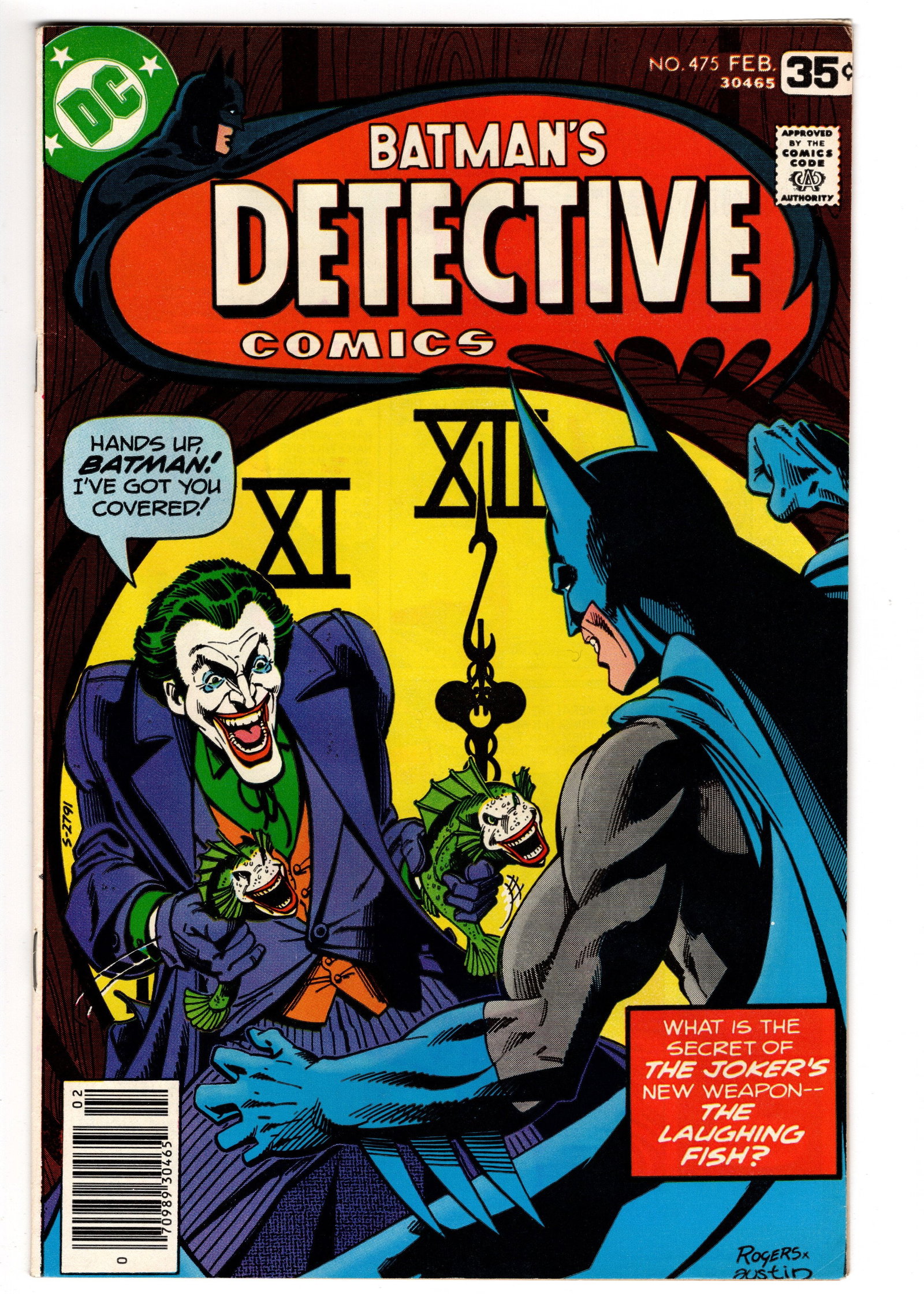 Detective Comics #475 (DC, 1978): Detective Comics #475 features the classic "Laughing Fish" storyline by Steve Englehart and Marshall Rogers, one of the most beloved Joker stories of the Bronze Age. Condition Description Please